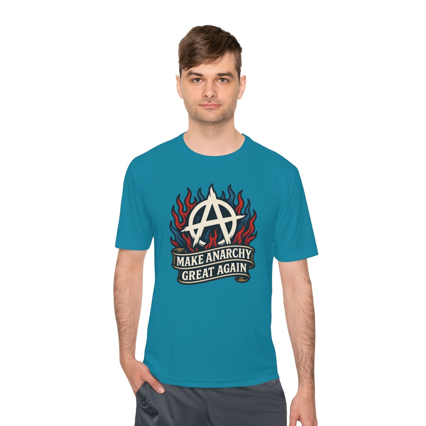 Unisex/Mens Moisture Wicking Tee Anarchist Pride: Make Anarchy Great Again Tee
