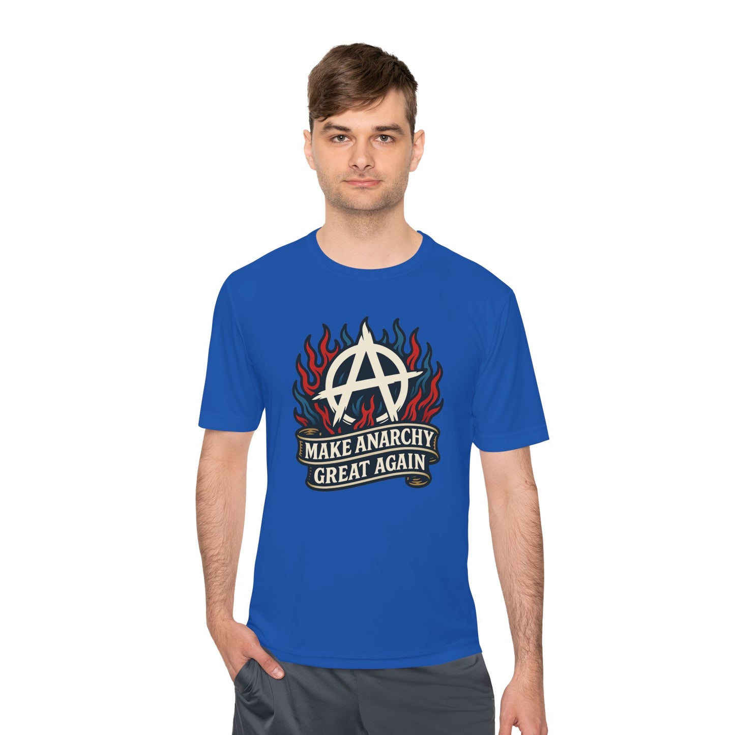 Unisex/Mens Moisture Wicking Tee Anarchist Pride: Make Anarchy Great Again Tee
