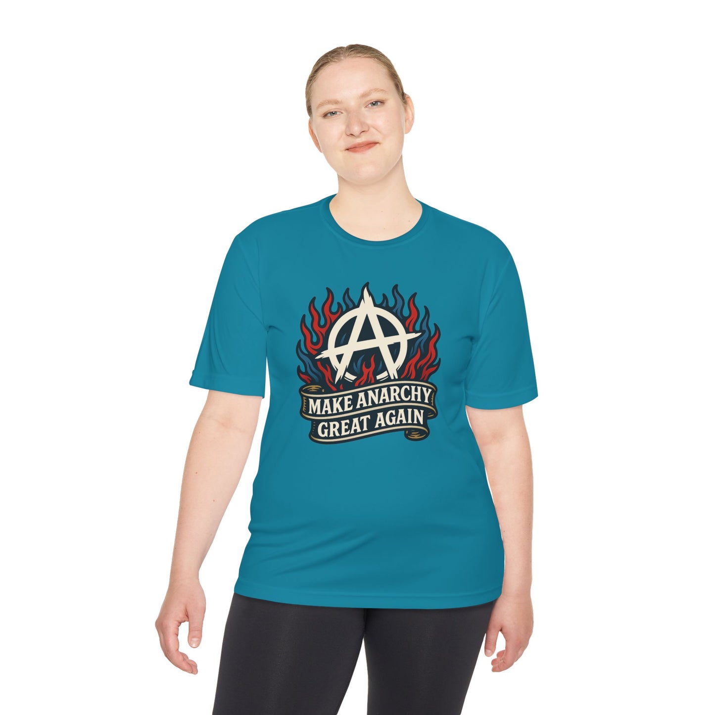 Unisex/Mens Moisture Wicking Tee Anarchist Pride: Make Anarchy Great Again Tee