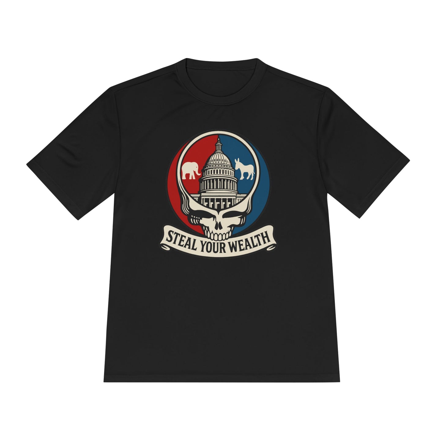 Unisex/Mens Moisture Wicking Uncle Scam: Steal Your Wealth Tee