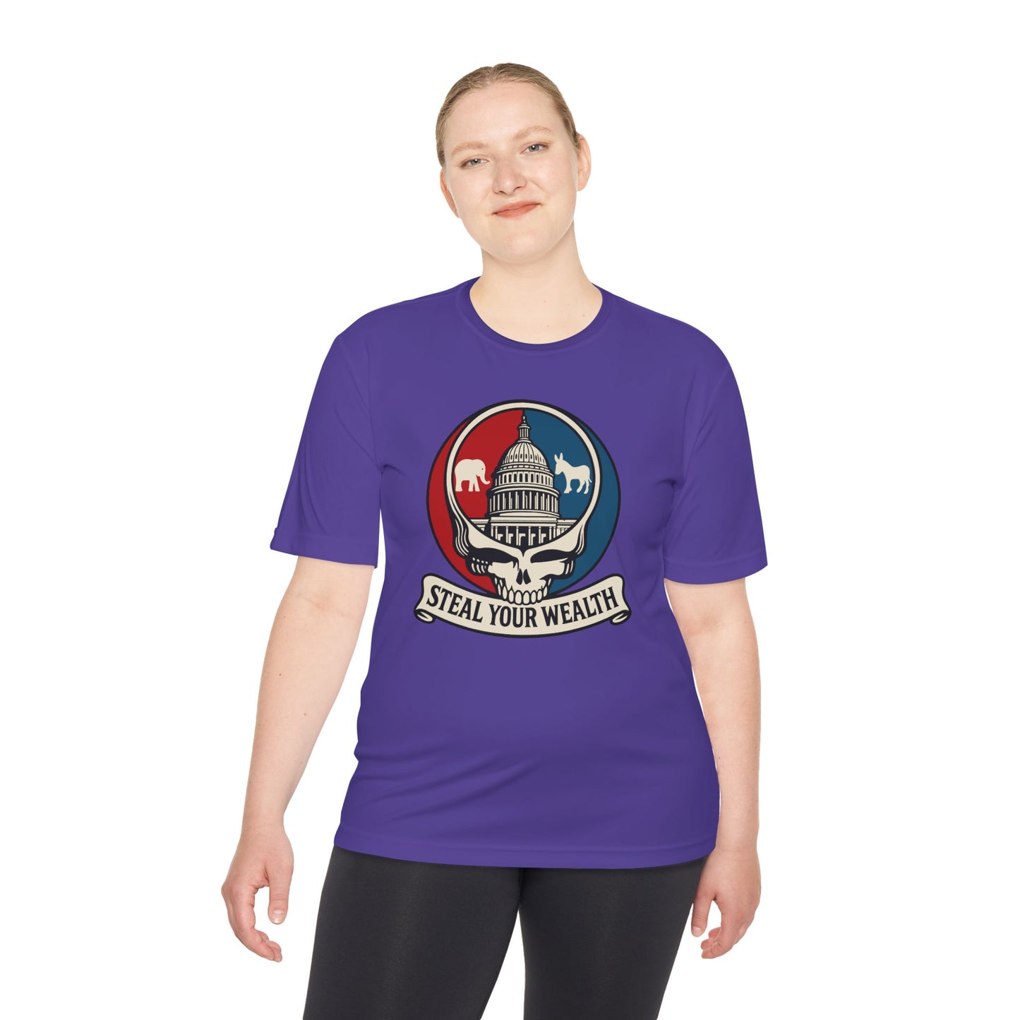 Unisex/Mens Moisture Wicking Uncle Scam: Steal Your Wealth Tee