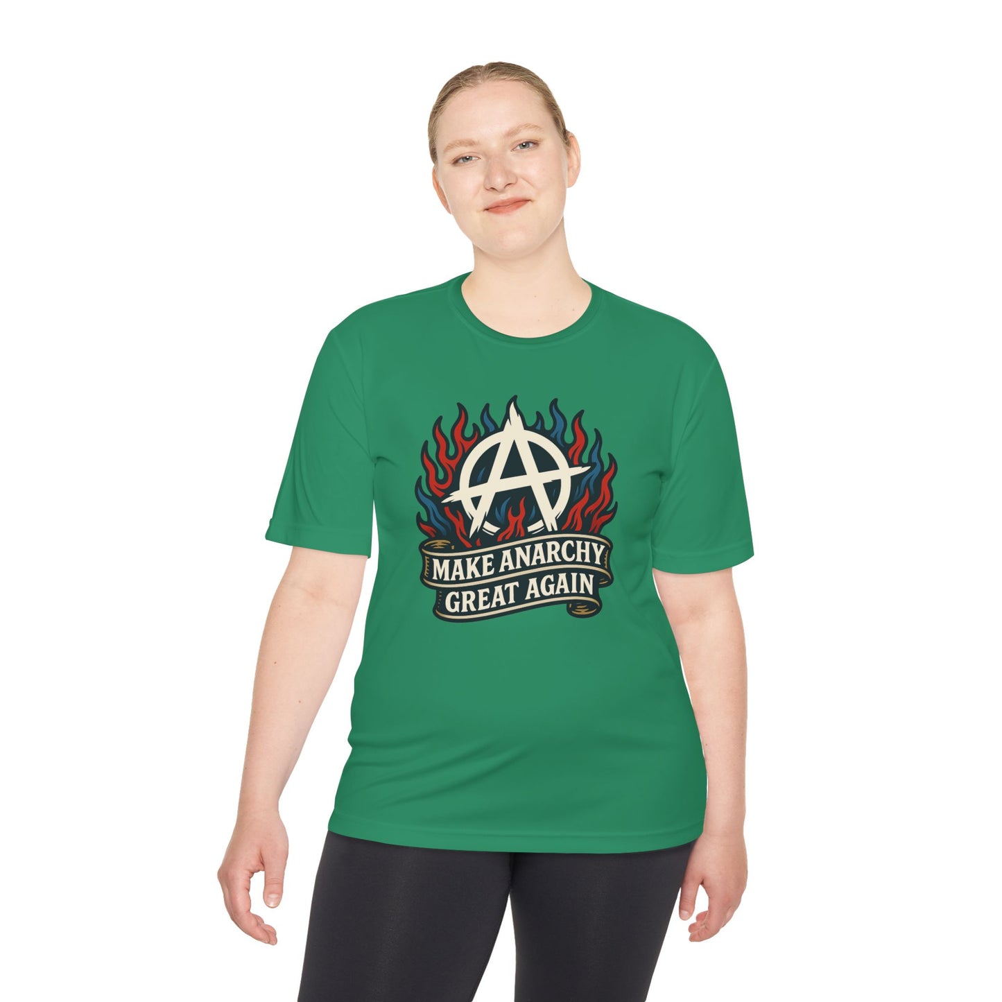 Unisex/Mens Moisture Wicking Tee Anarchist Pride: Make Anarchy Great Again Tee