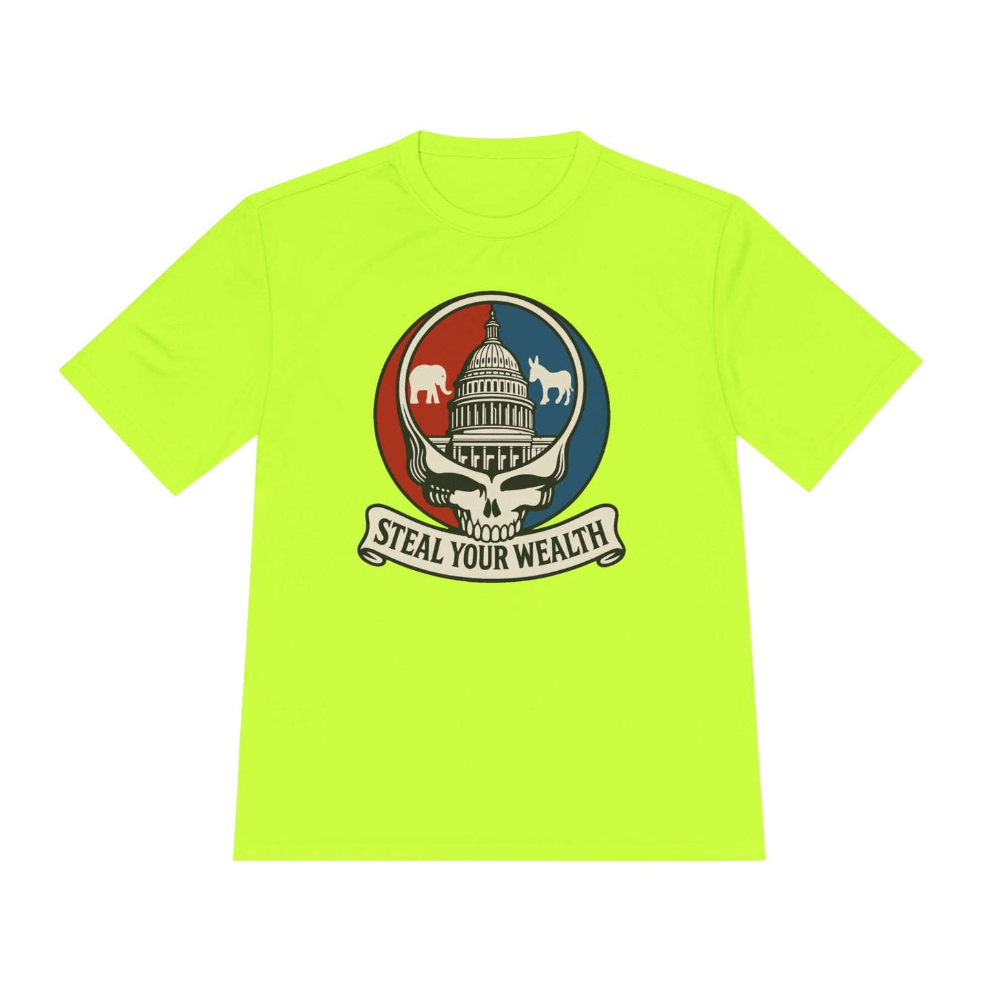 Unisex/Mens Moisture Wicking Uncle Scam: Steal Your Wealth Tee