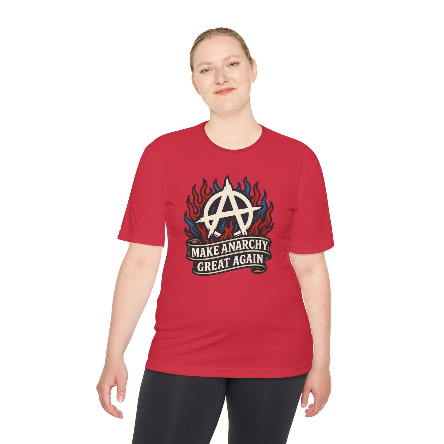 Unisex/Mens Moisture Wicking Tee Anarchist Pride: Make Anarchy Great Again Tee