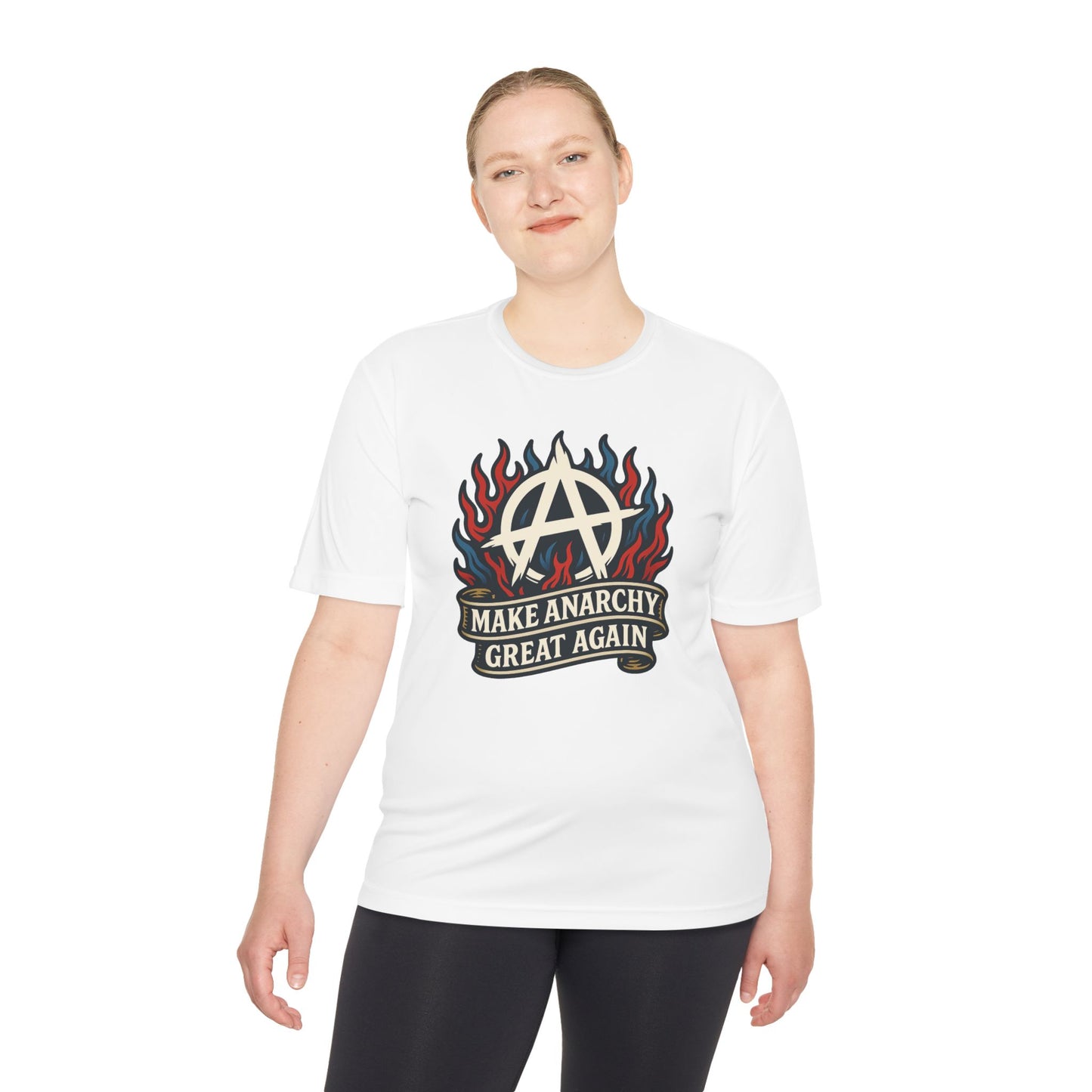 Unisex/Mens Moisture Wicking Tee Anarchist Pride: Make Anarchy Great Again Tee