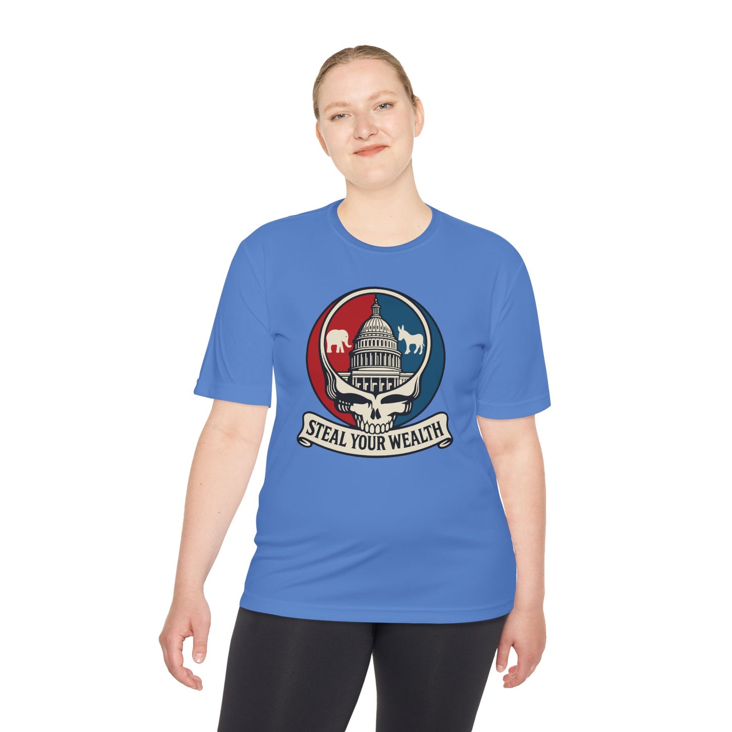 Unisex/Mens Moisture Wicking Uncle Scam: Steal Your Wealth Tee