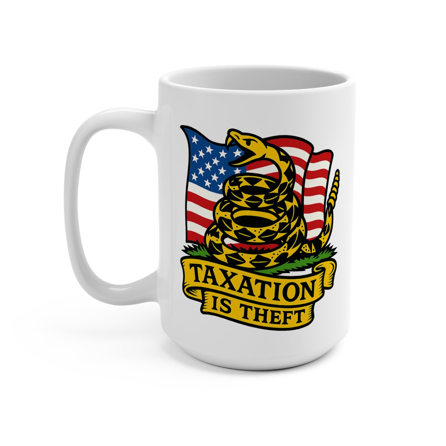 Gadsden Brew: Don't Tax On Me Mug 15oz