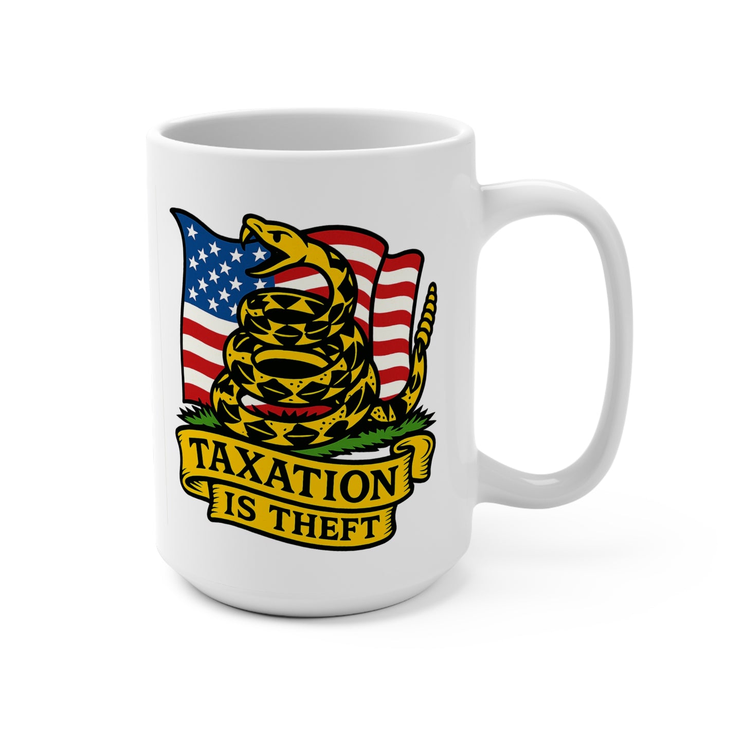 Gadsden Brew: Don't Tax On Me Mug 15oz
