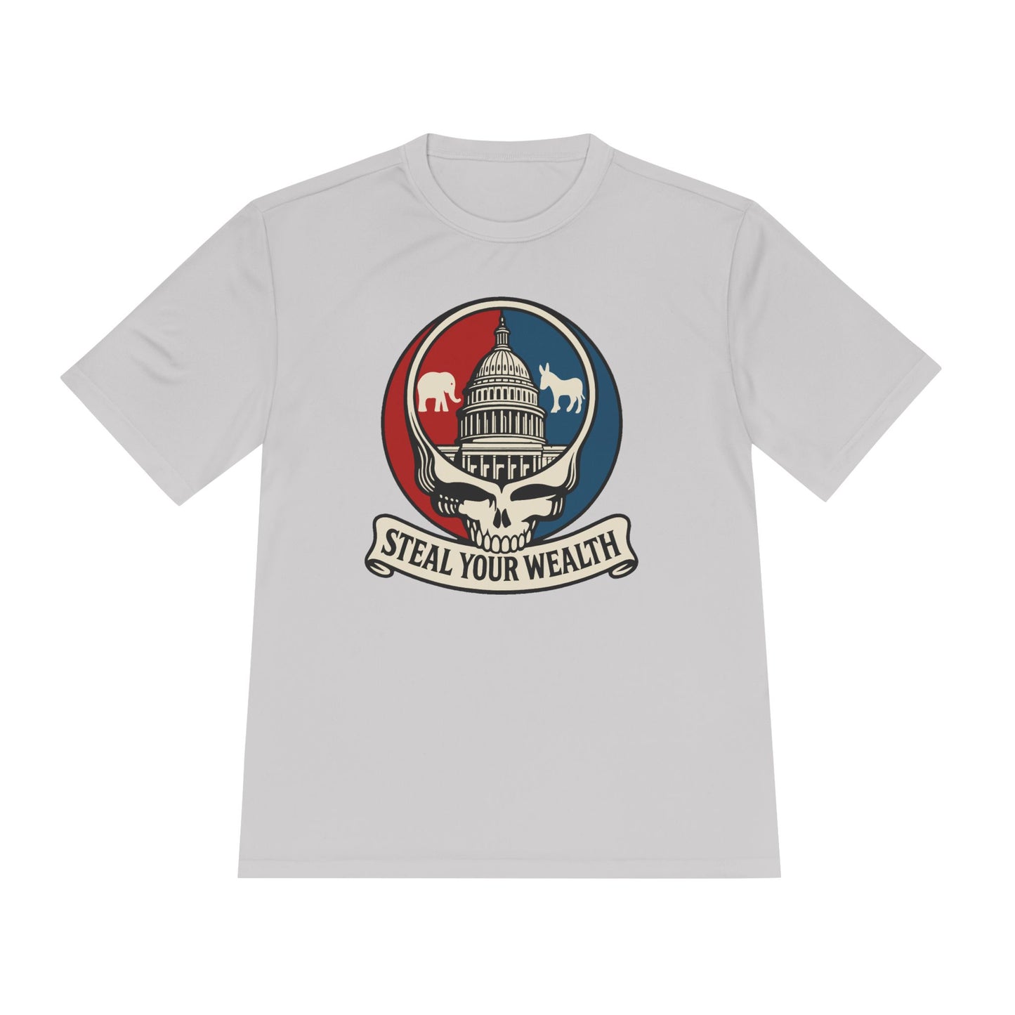 Unisex/Mens Moisture Wicking Uncle Scam: Steal Your Wealth Tee