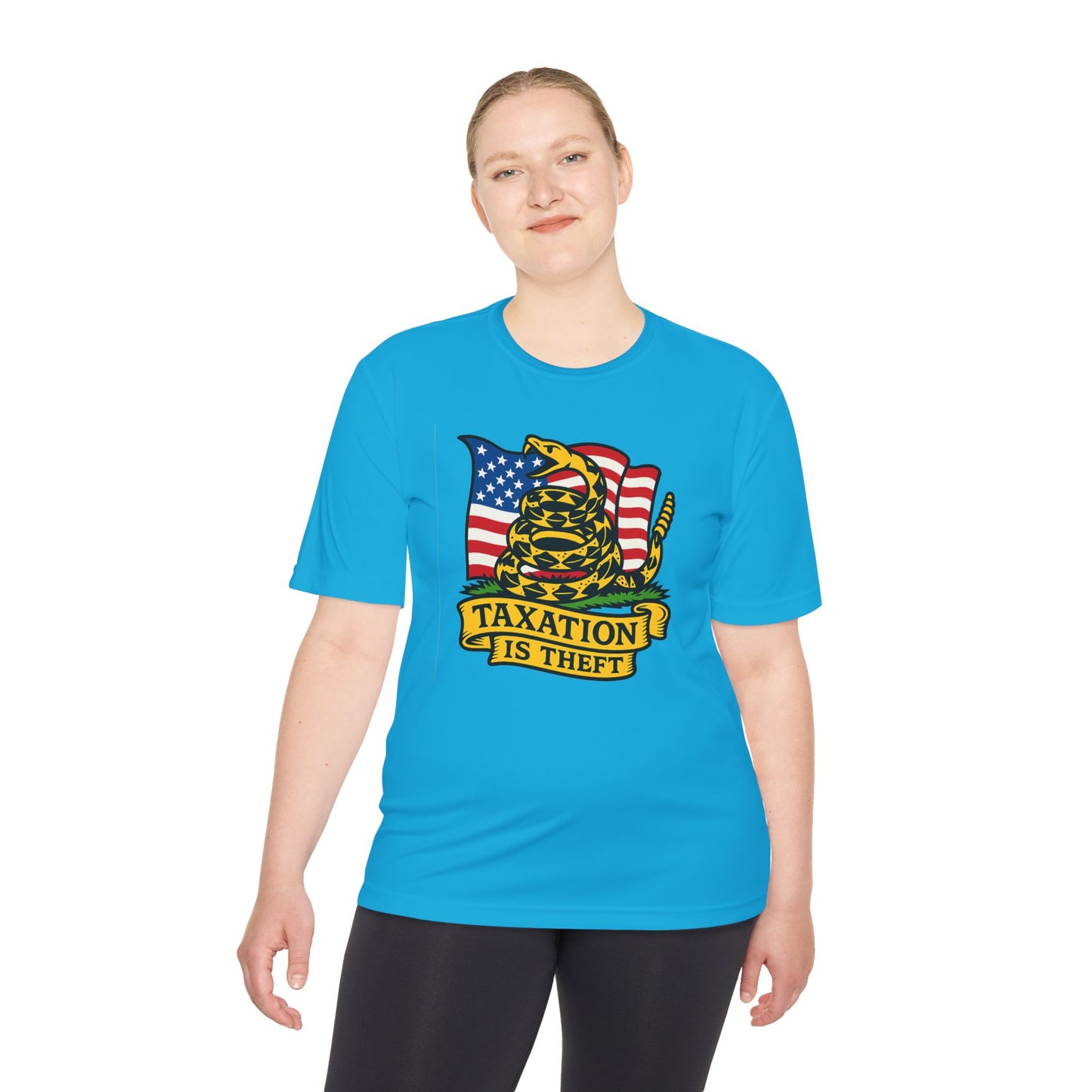 Unisex/Mens Wicking Tee Don't Tread on Me: Taxation Protest Tee
