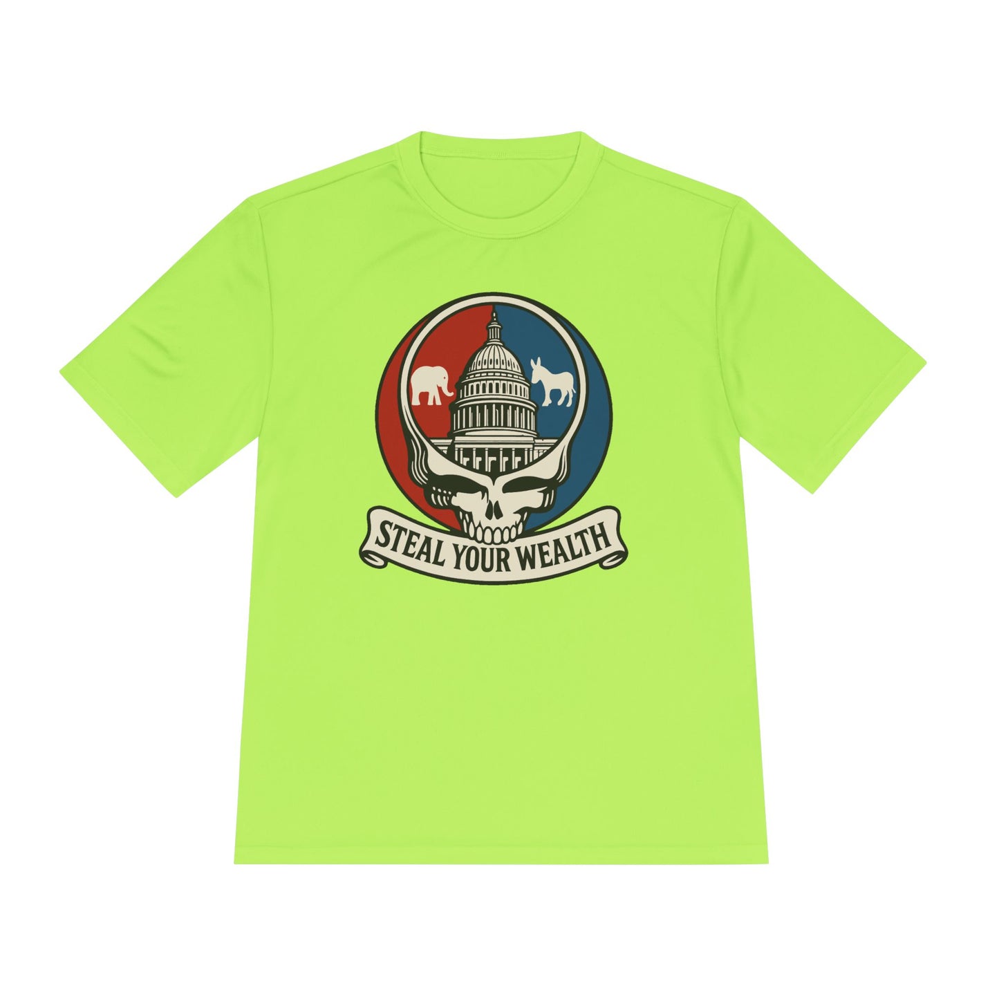 Unisex/Mens Moisture Wicking Uncle Scam: Steal Your Wealth Tee