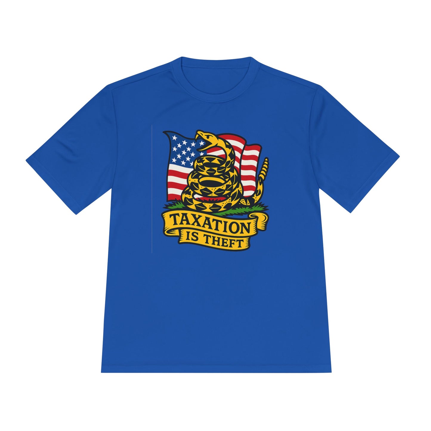 Unisex/Mens Wicking Tee Don't Tread on Me: Taxation Protest Tee