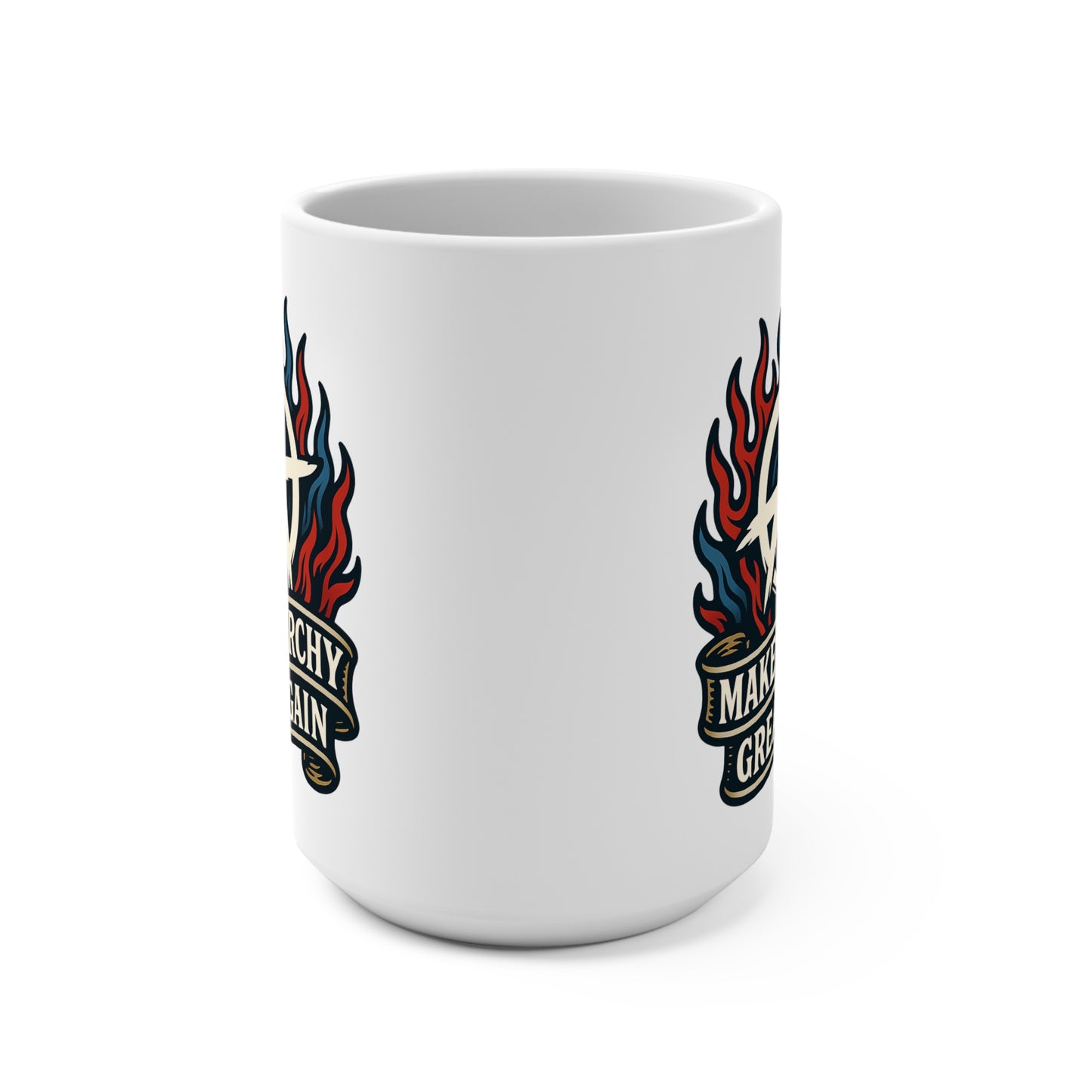 Flaming Dissent: Anti-Authority Brew Mug 15oz