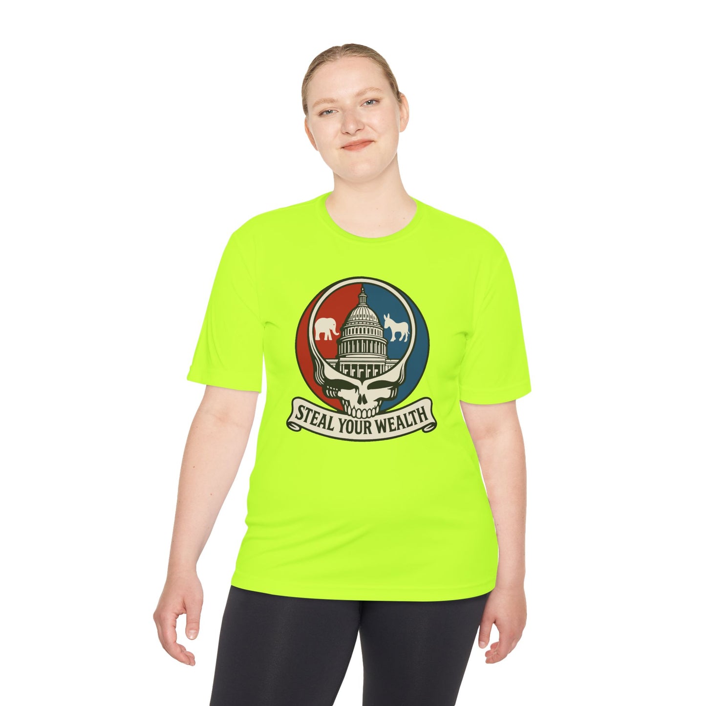 Unisex/Mens Moisture Wicking Uncle Scam: Steal Your Wealth Tee