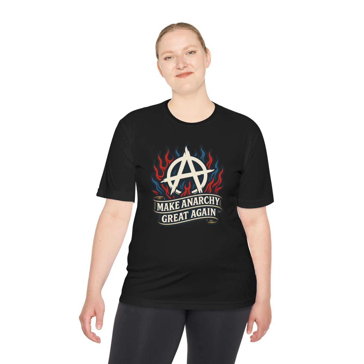 Unisex/Mens Moisture Wicking Tee Anarchist Pride: Make Anarchy Great Again Tee