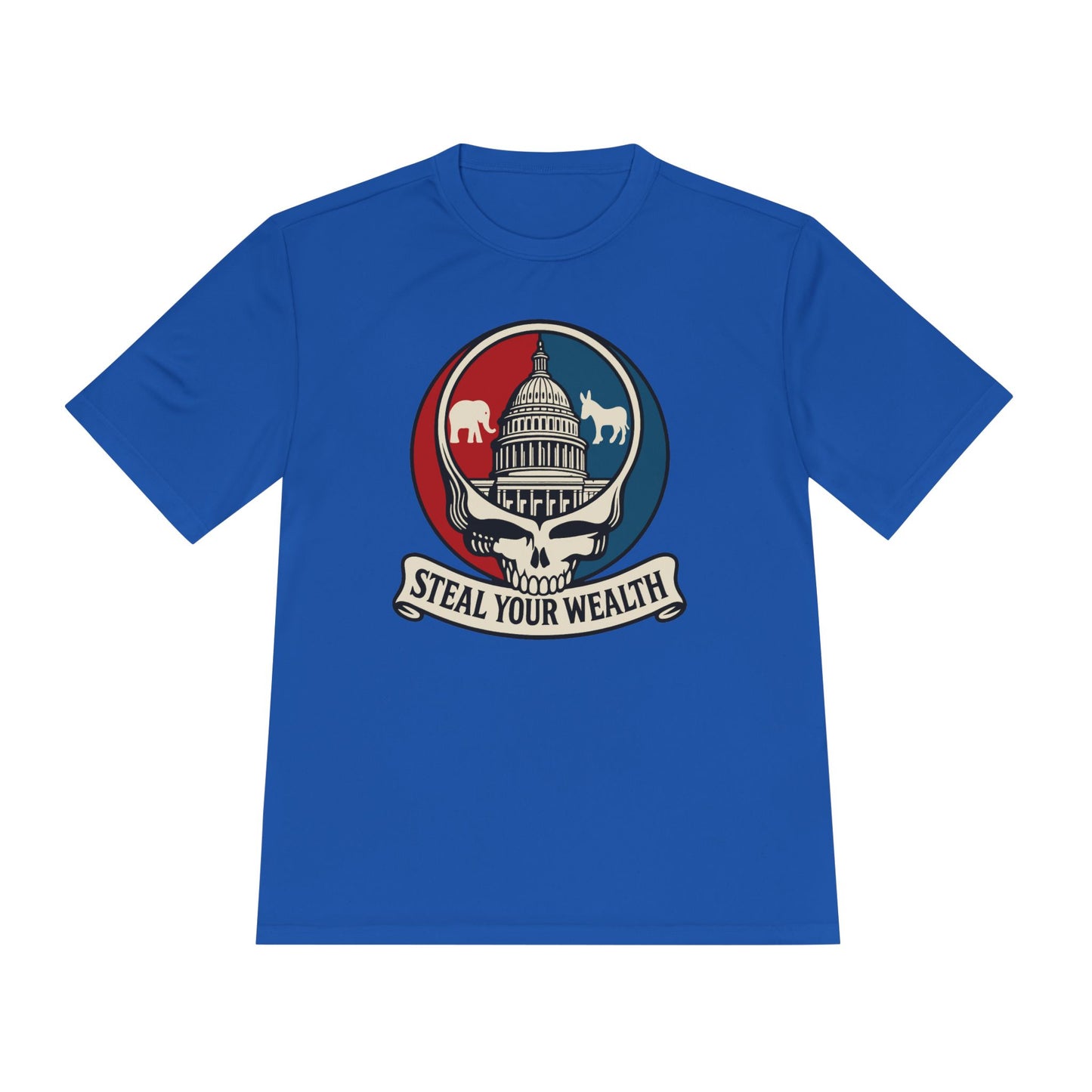 Unisex/Mens Moisture Wicking Uncle Scam: Steal Your Wealth Tee