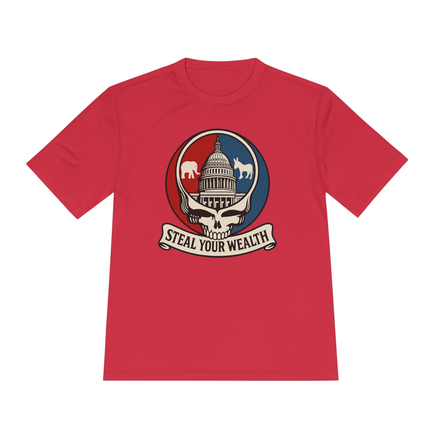 Unisex/Mens Moisture Wicking Uncle Scam: Steal Your Wealth Tee