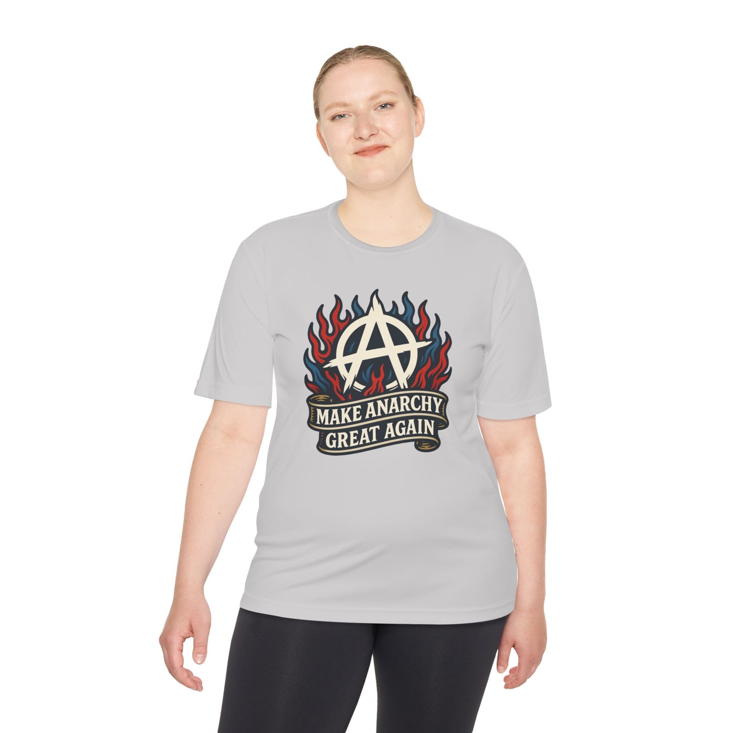 Unisex/Mens Moisture Wicking Tee Anarchist Pride: Make Anarchy Great Again Tee