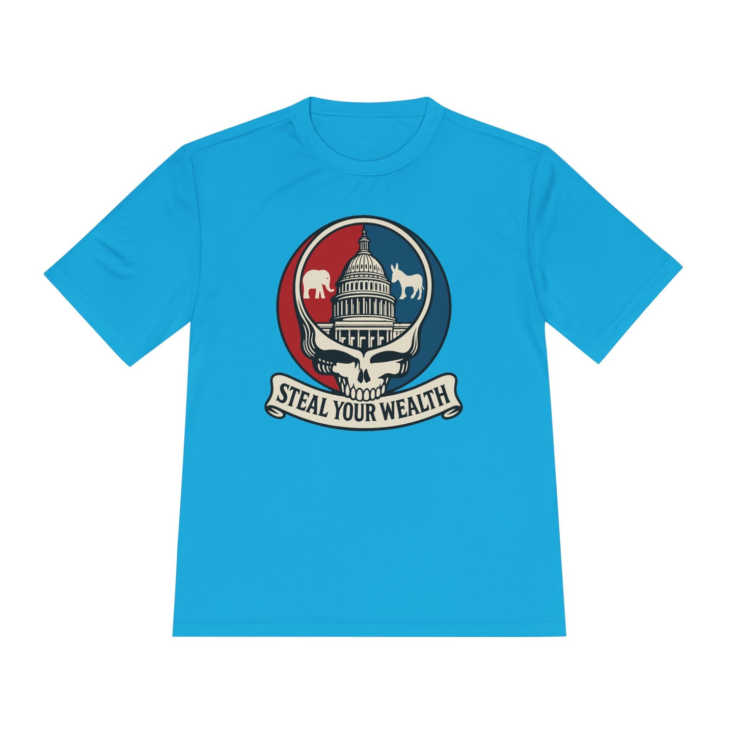 Unisex/Mens Moisture Wicking Uncle Scam: Steal Your Wealth Tee