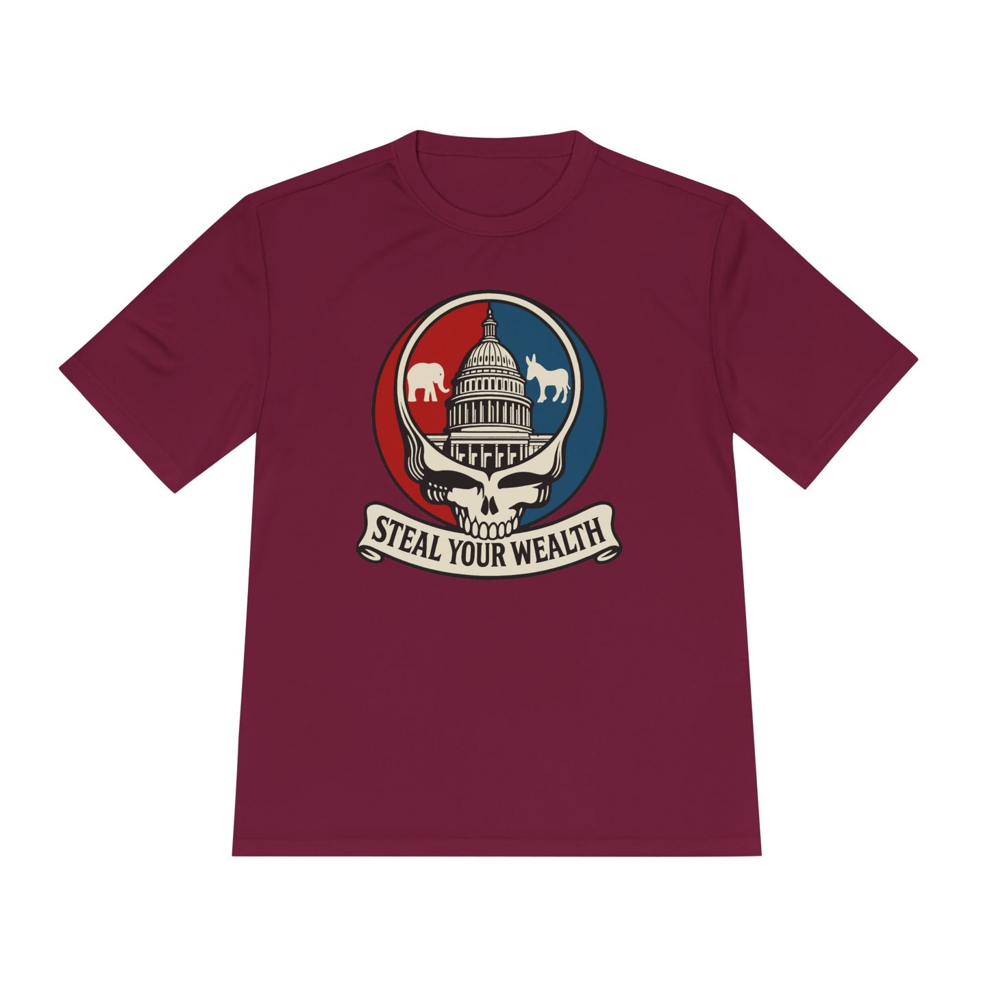 Unisex/Mens Moisture Wicking Uncle Scam: Steal Your Wealth Tee