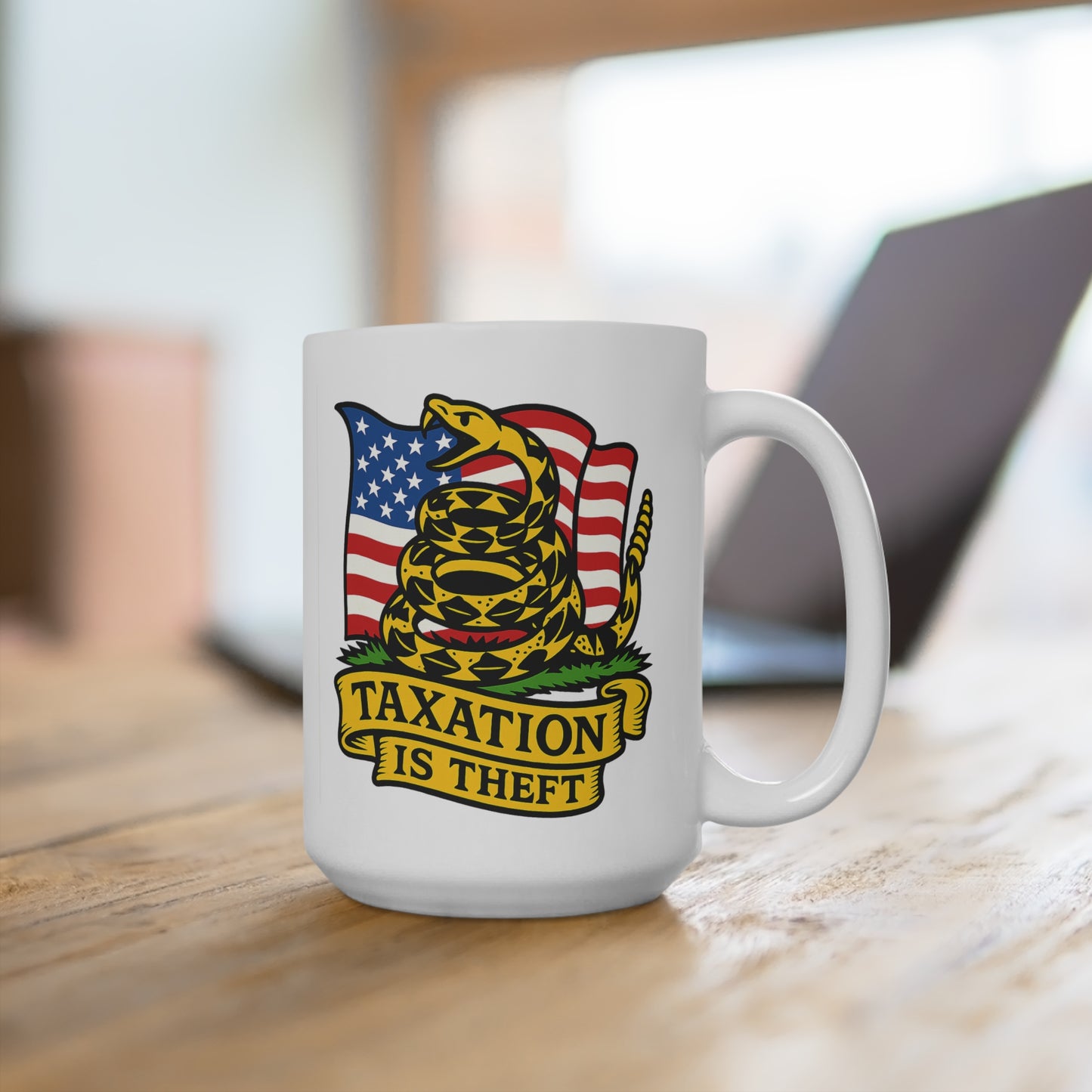 Gadsden Brew: Don't Tax On Me Mug 15oz
