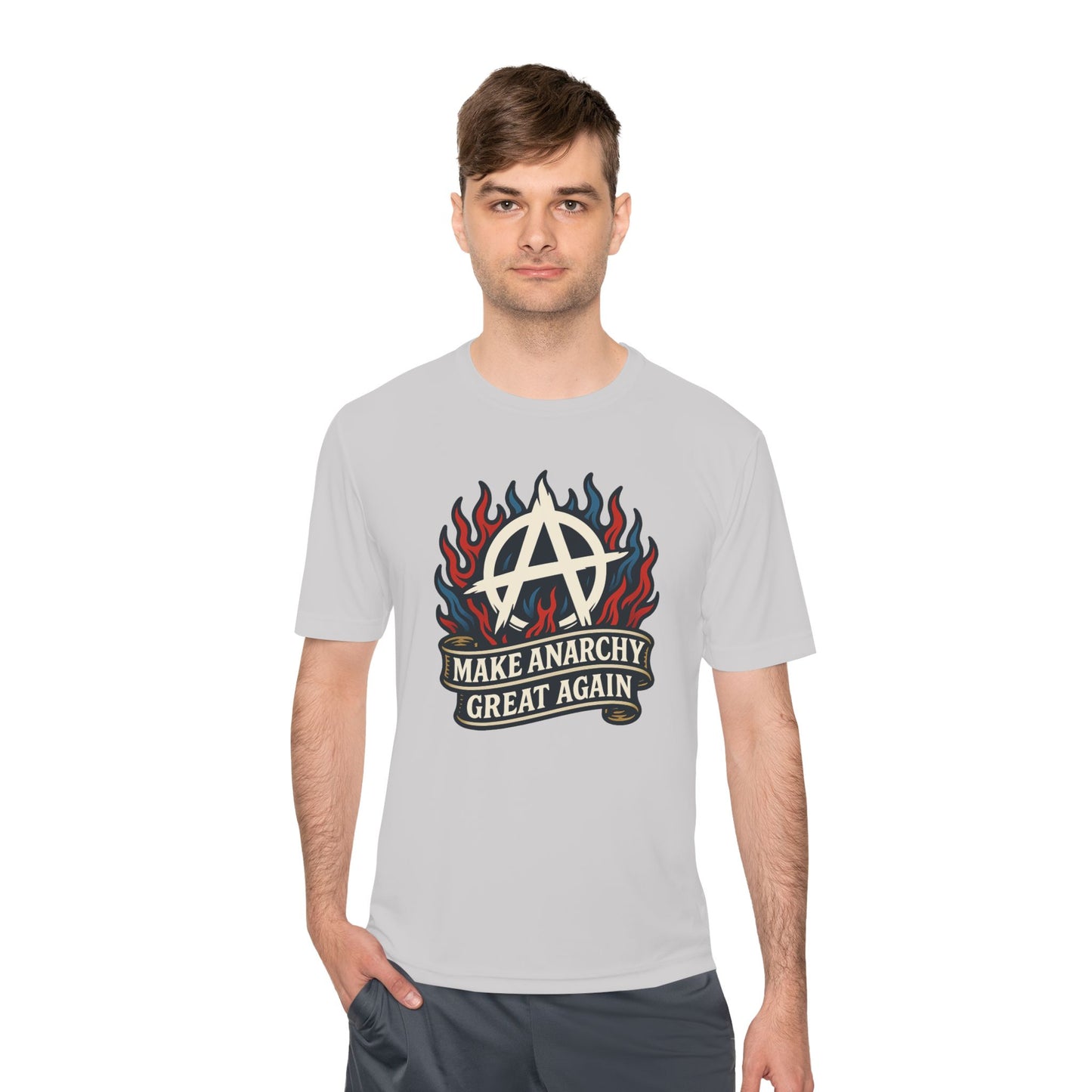 Unisex/Mens Moisture Wicking Tee Anarchist Pride: Make Anarchy Great Again Tee