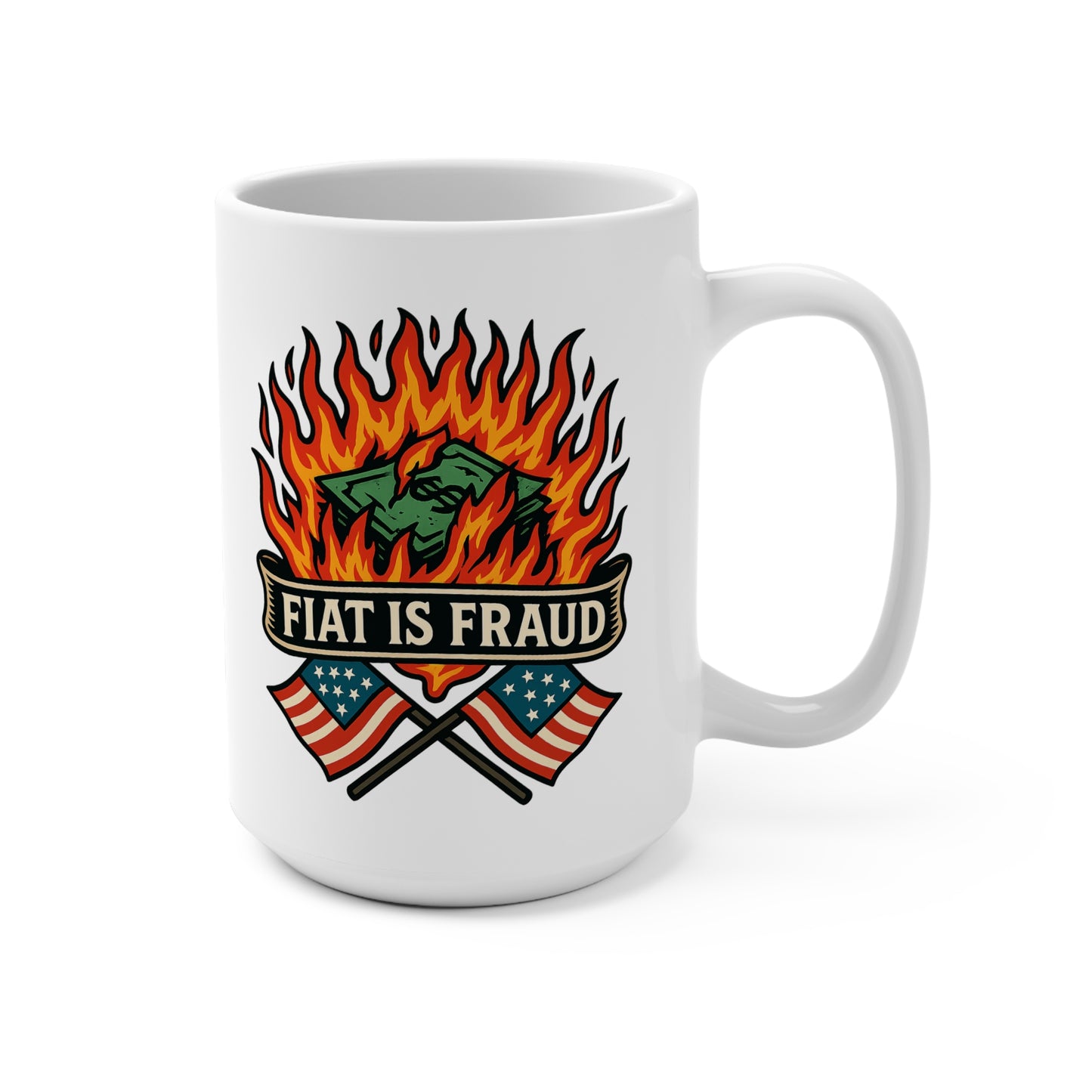 Burning Currency: Sound Money Revolution Mug 15oz