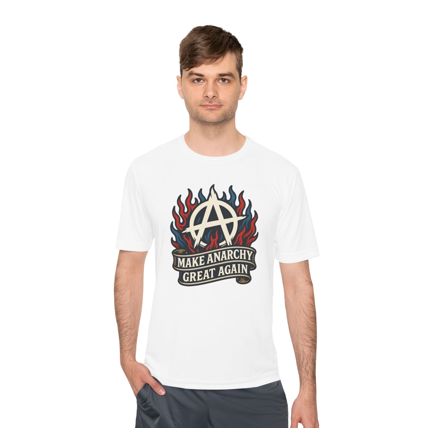 Unisex/Mens Moisture Wicking Tee Anarchist Pride: Make Anarchy Great Again Tee