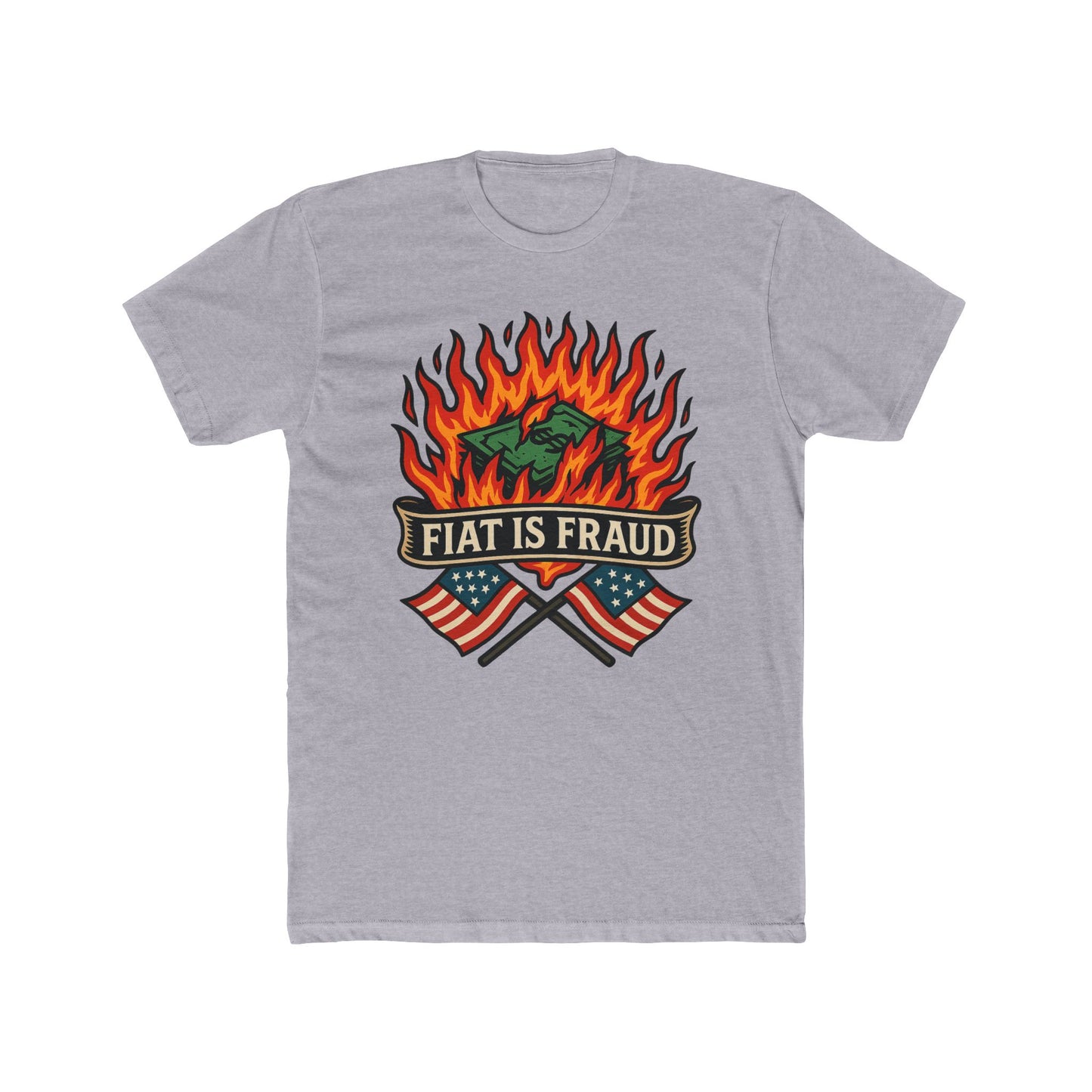 Unisex/Mens Burning Currency: Fiat Truth Tee