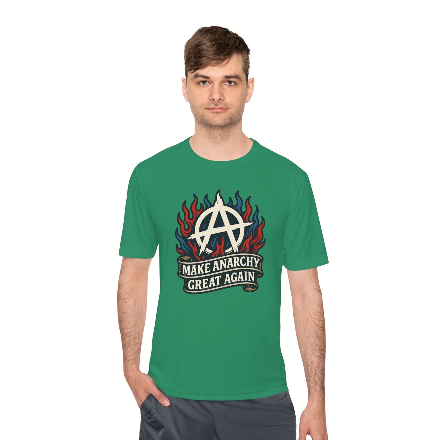 Unisex/Mens Moisture Wicking Tee Anarchist Pride: Make Anarchy Great Again Tee