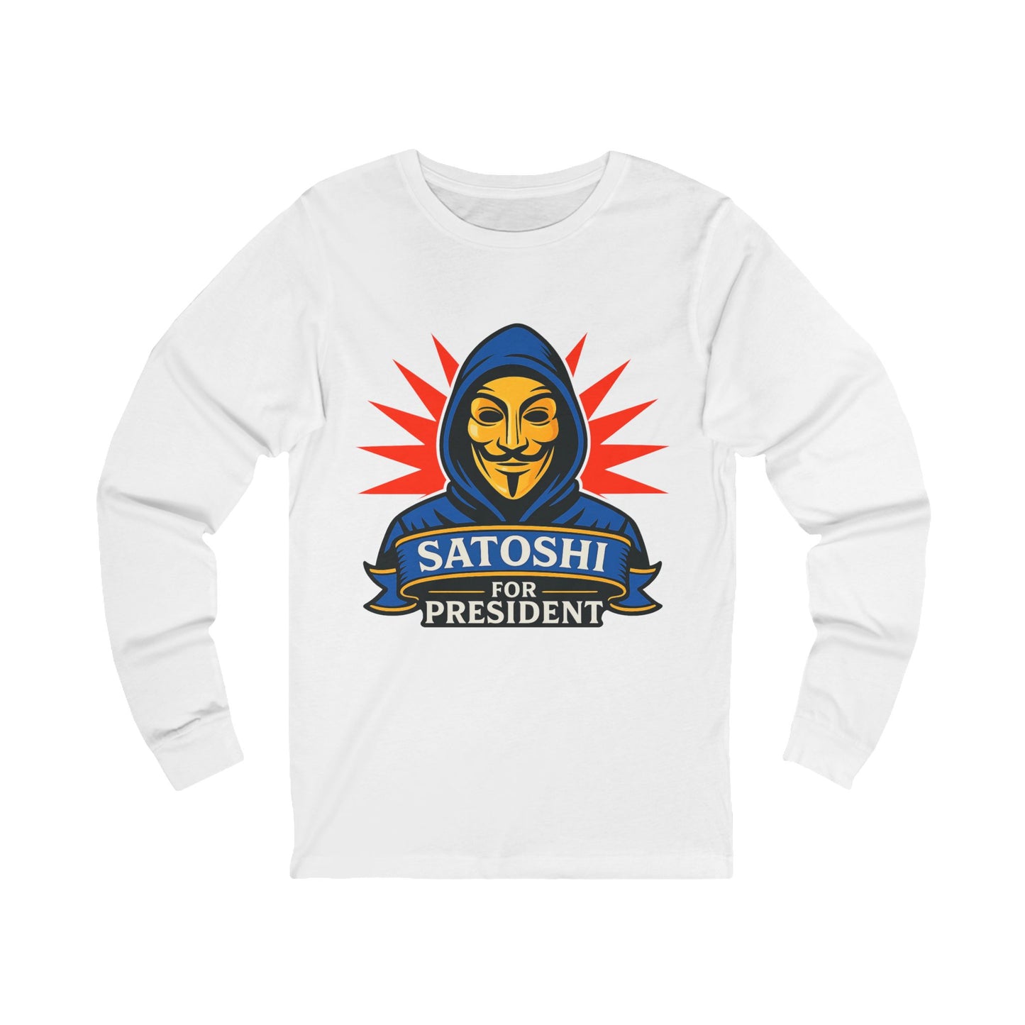 Unisex Jersey Long Sleeve Crypto Revolution: Satoshi Campaign Tee