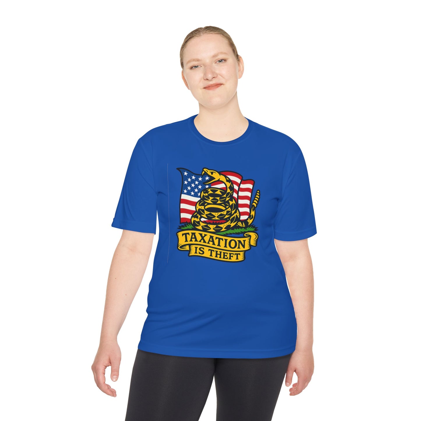 Unisex/Mens Wicking Tee Don't Tread on Me: Taxation Protest Tee