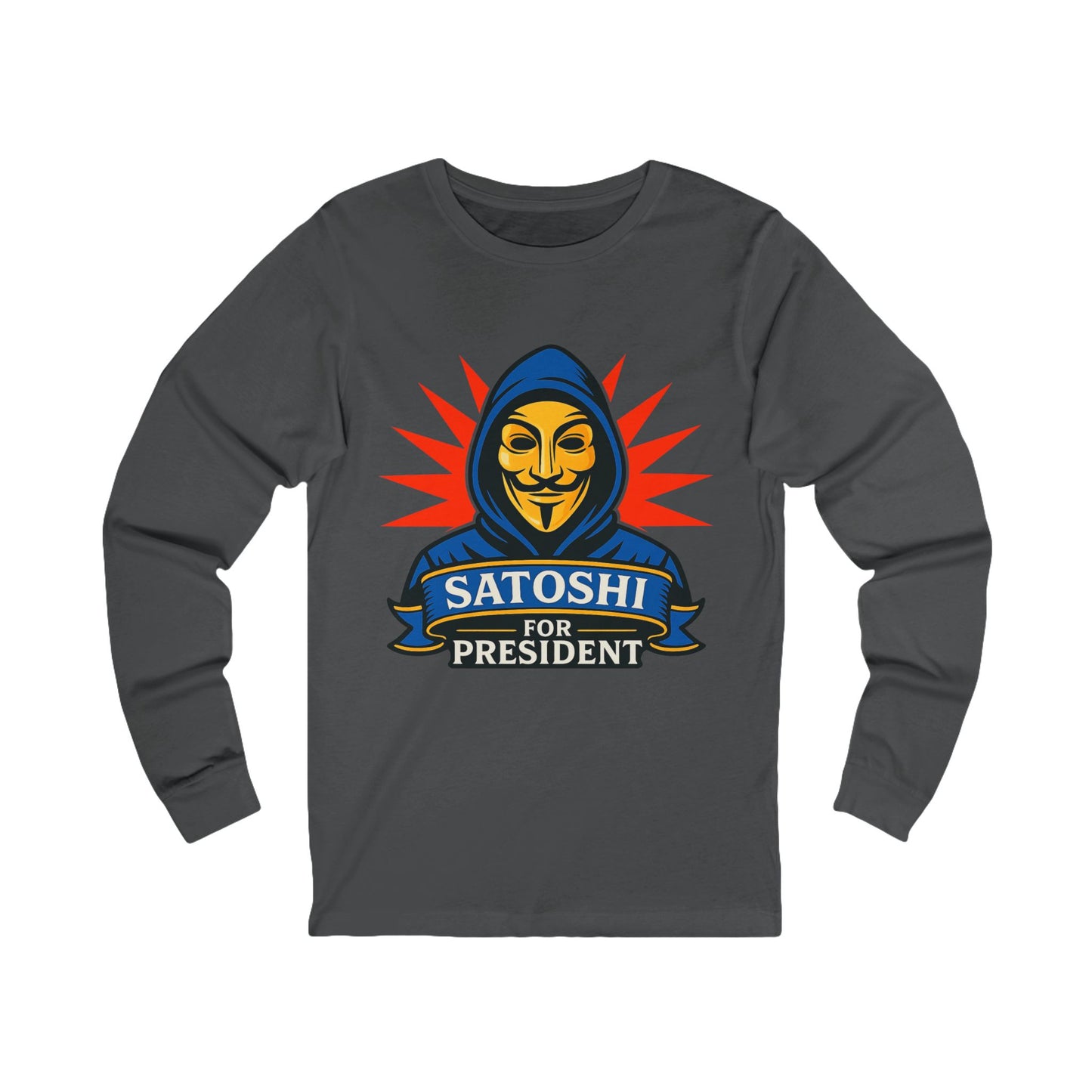 Unisex Jersey Long Sleeve Crypto Revolution: Satoshi Campaign Tee