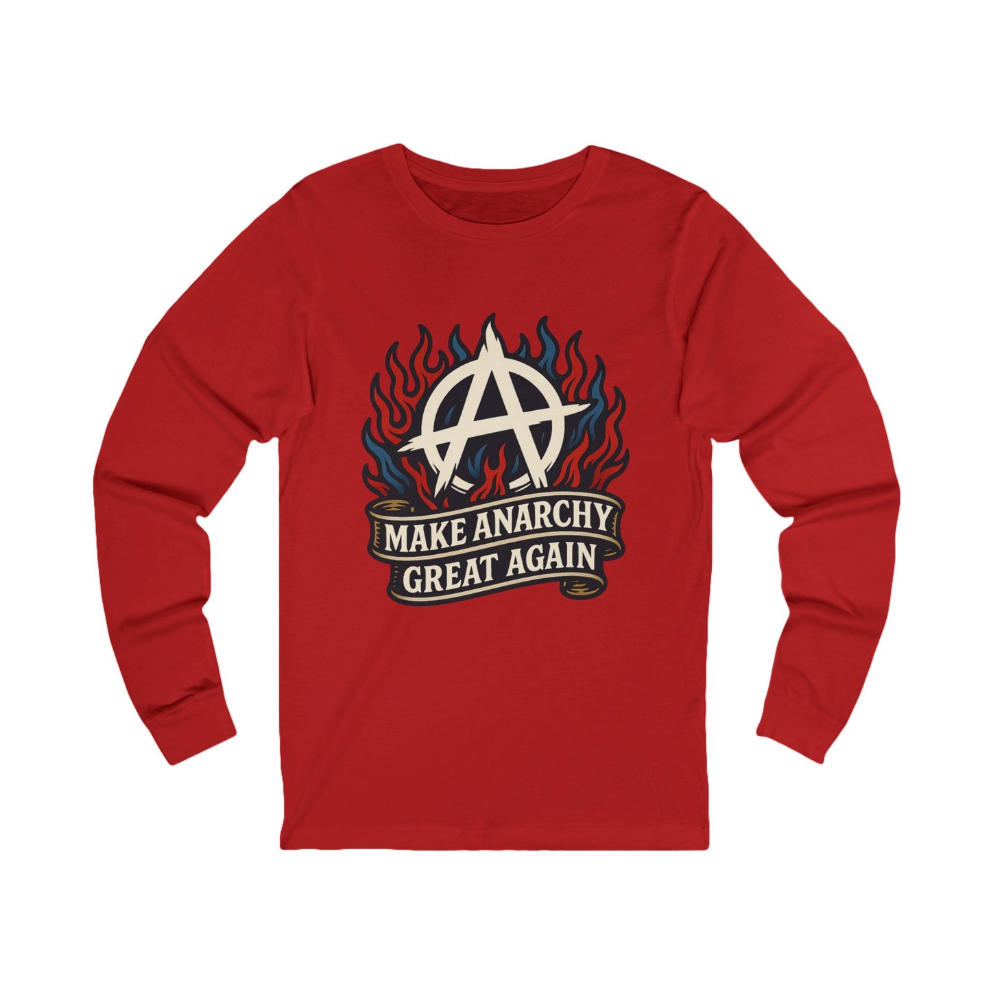Unisex Jersey Long Sleeve Tee Anarchist Pride: Make Anarchy Great Again Tee