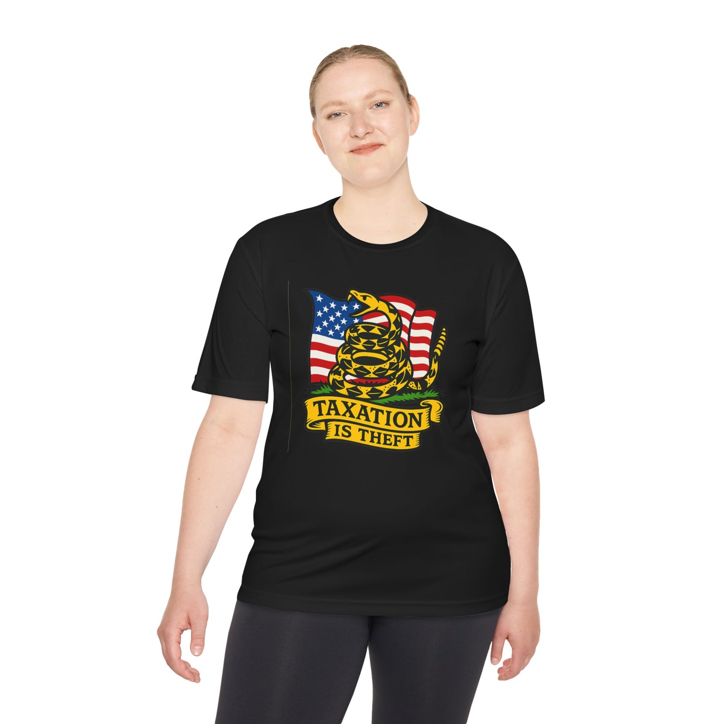 Unisex/Mens Wicking Tee Don't Tread on Me: Taxation Protest Tee