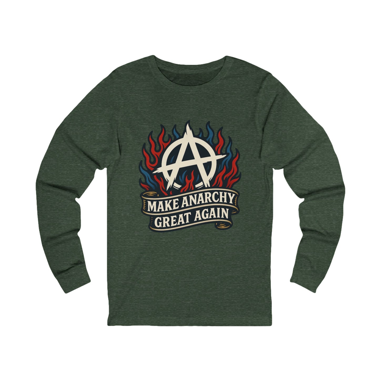 Unisex Jersey Long Sleeve Tee Anarchist Pride: Make Anarchy Great Again Tee