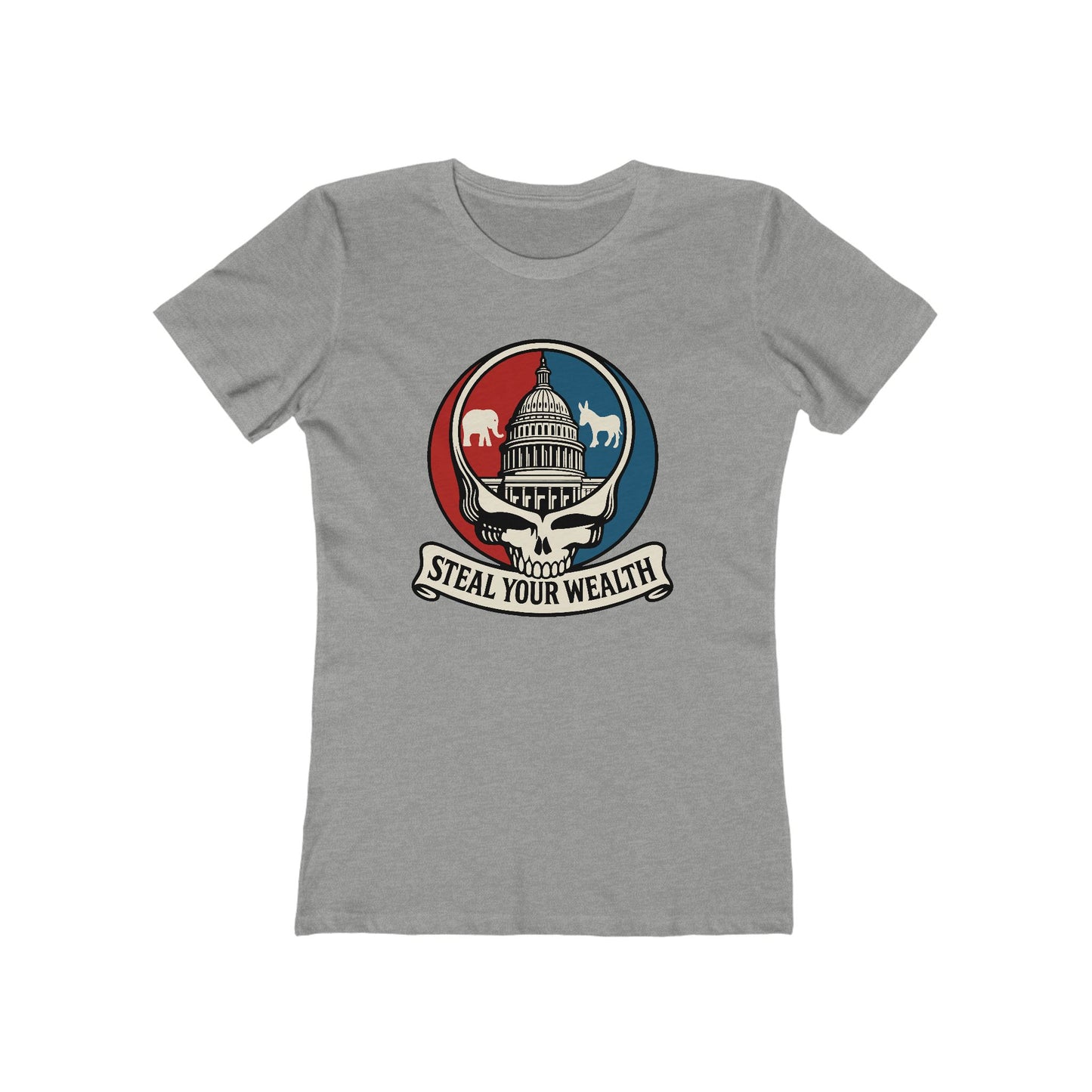Womens Capitol Skull: Bipartisan Theft Tee