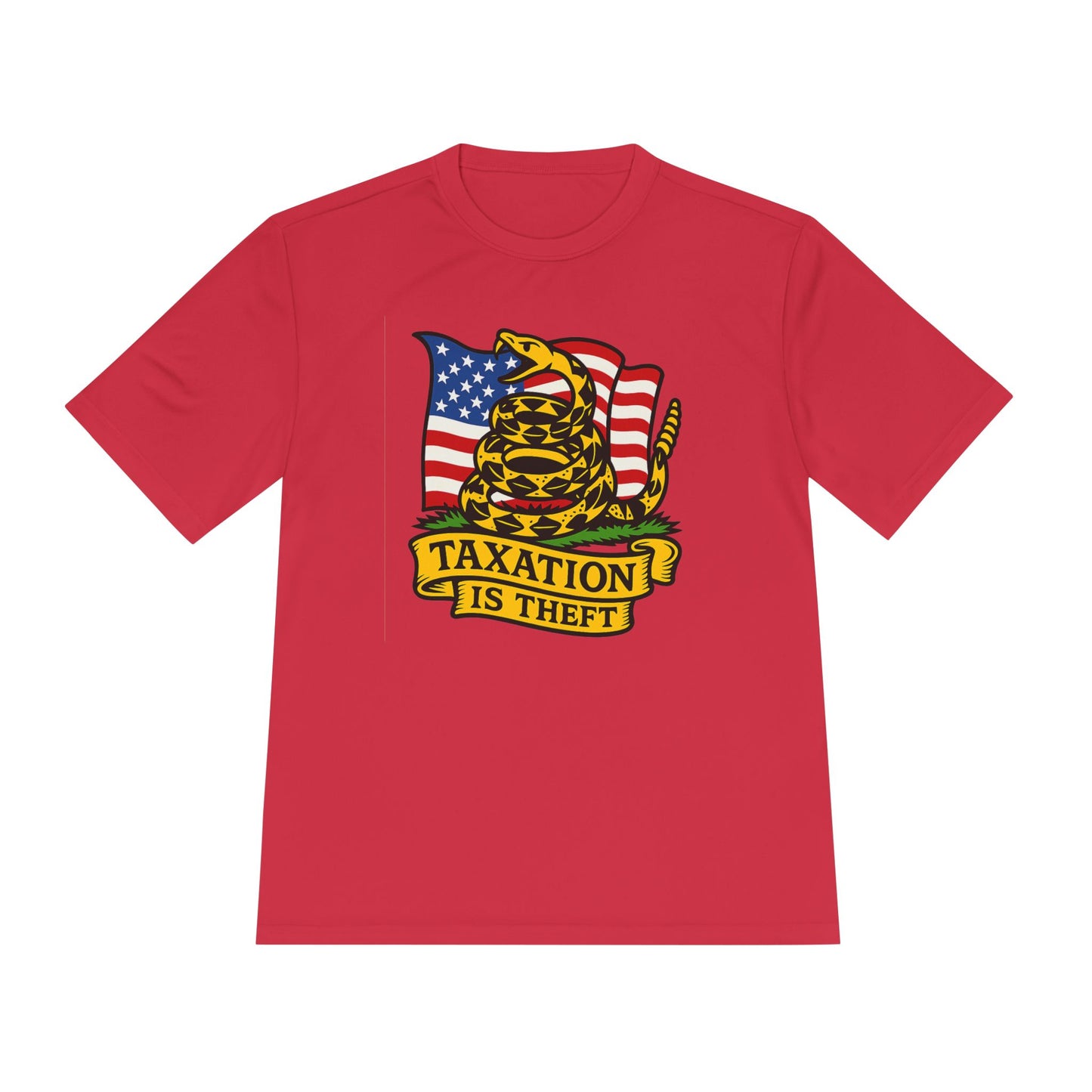 Unisex/Mens Wicking Tee Don't Tread on Me: Taxation Protest Tee