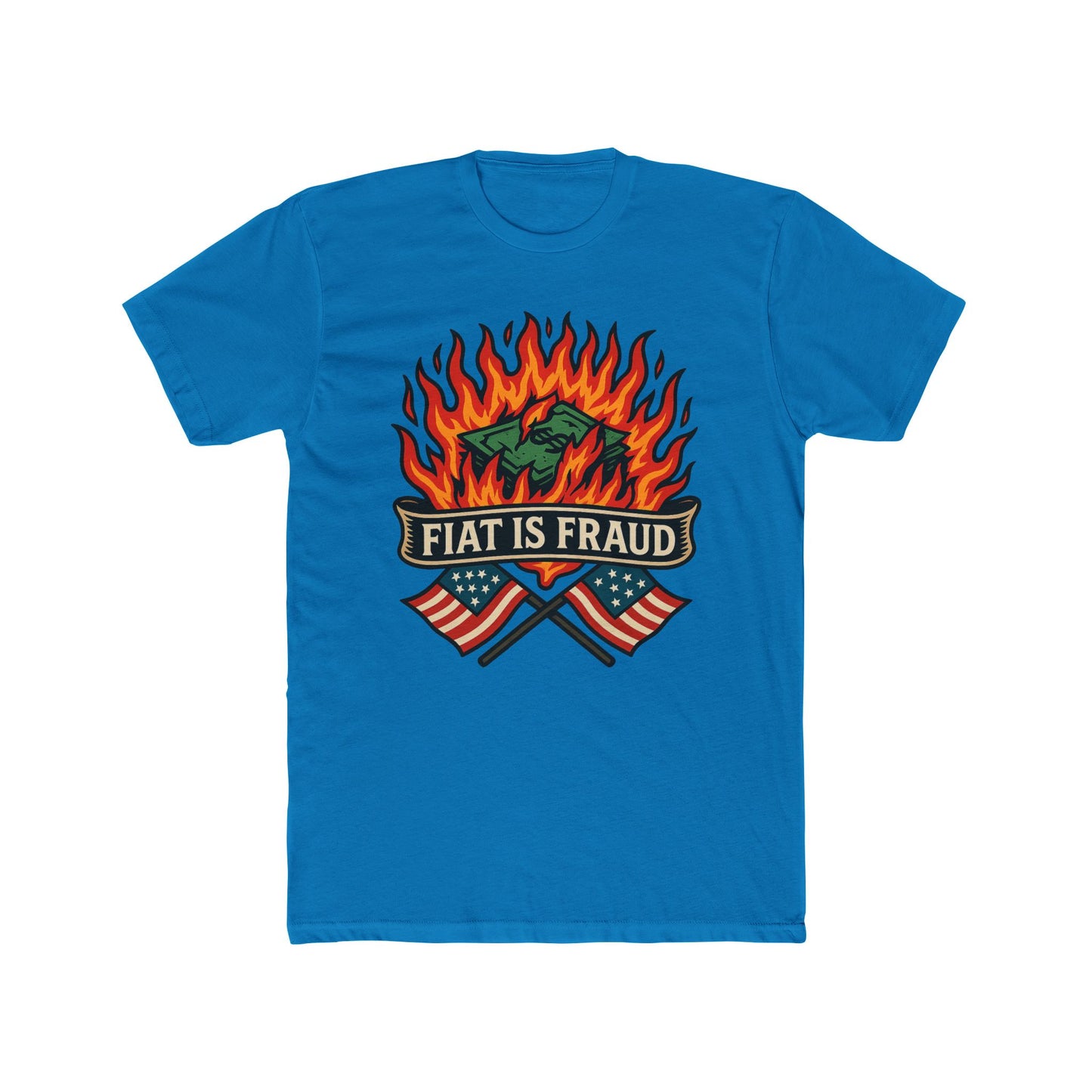 Unisex/Mens Burning Currency: Fiat Truth Tee