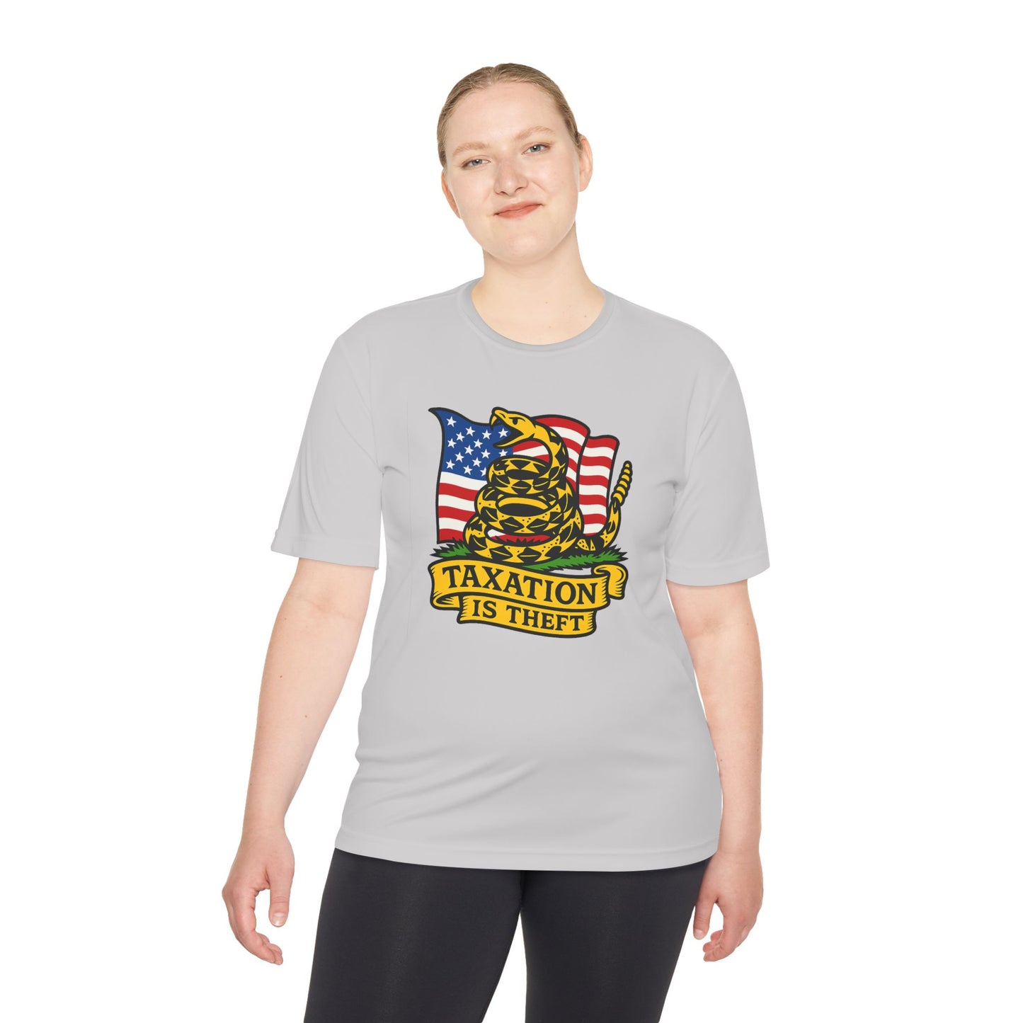 Unisex/Mens Wicking Tee Don't Tread on Me: Taxation Protest Tee