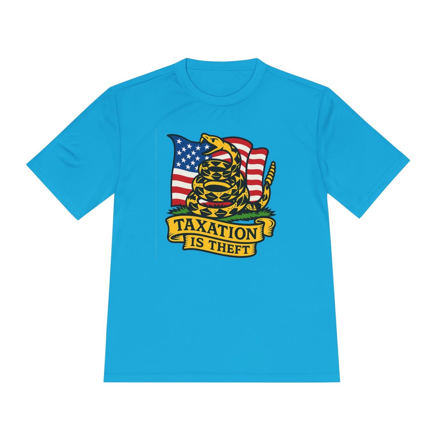 Unisex/Mens Wicking Tee Don't Tread on Me: Taxation Protest Tee