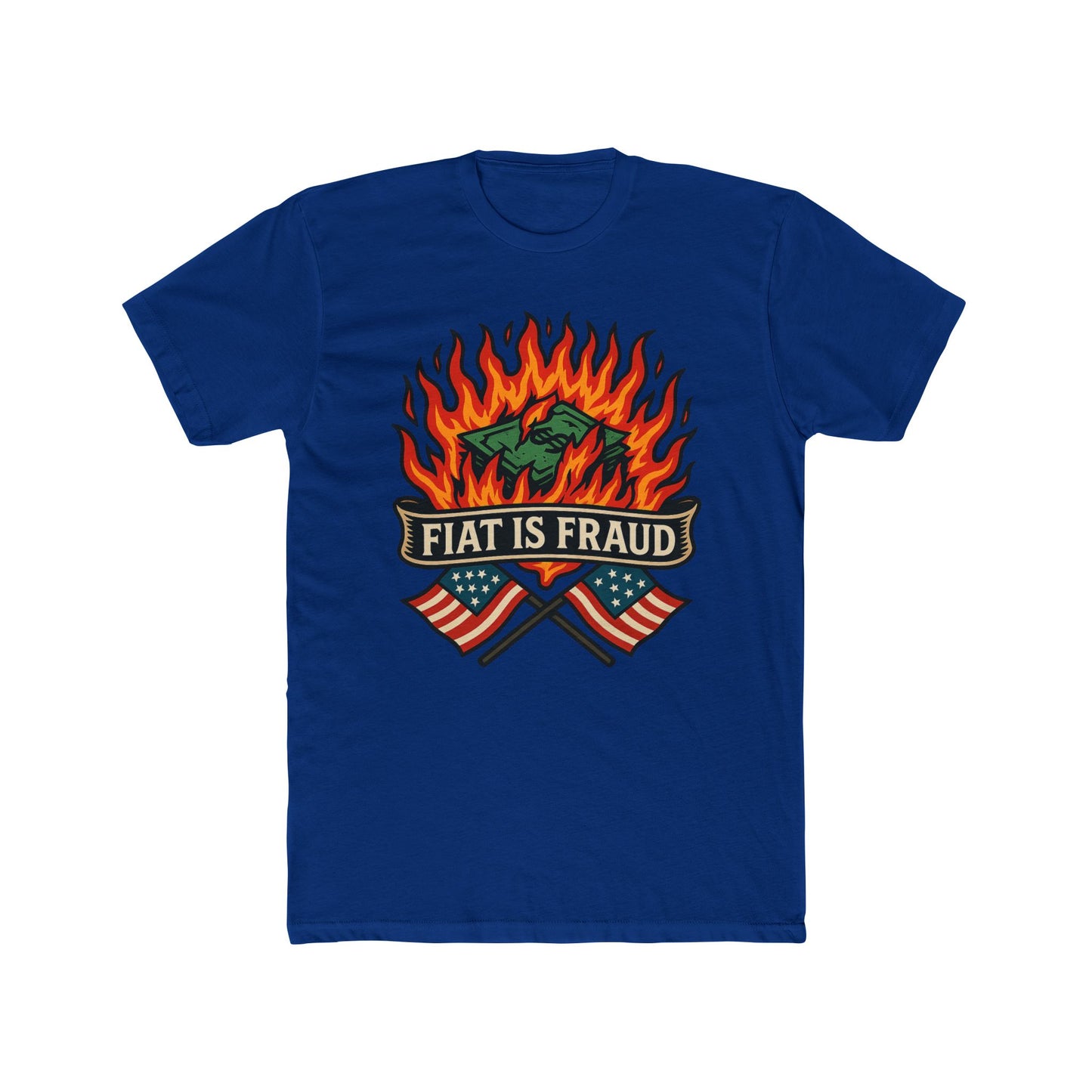 Unisex/Mens Burning Currency: Fiat Truth Tee