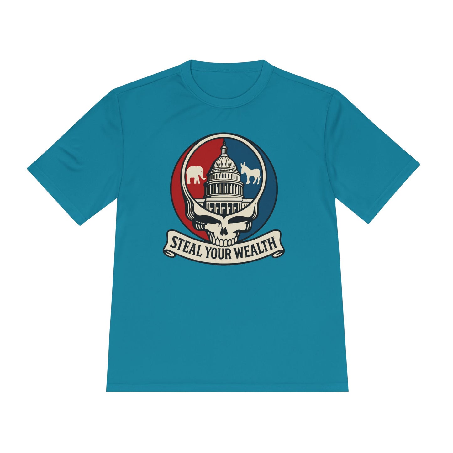 Unisex/Mens Moisture Wicking Uncle Scam: Steal Your Wealth Tee