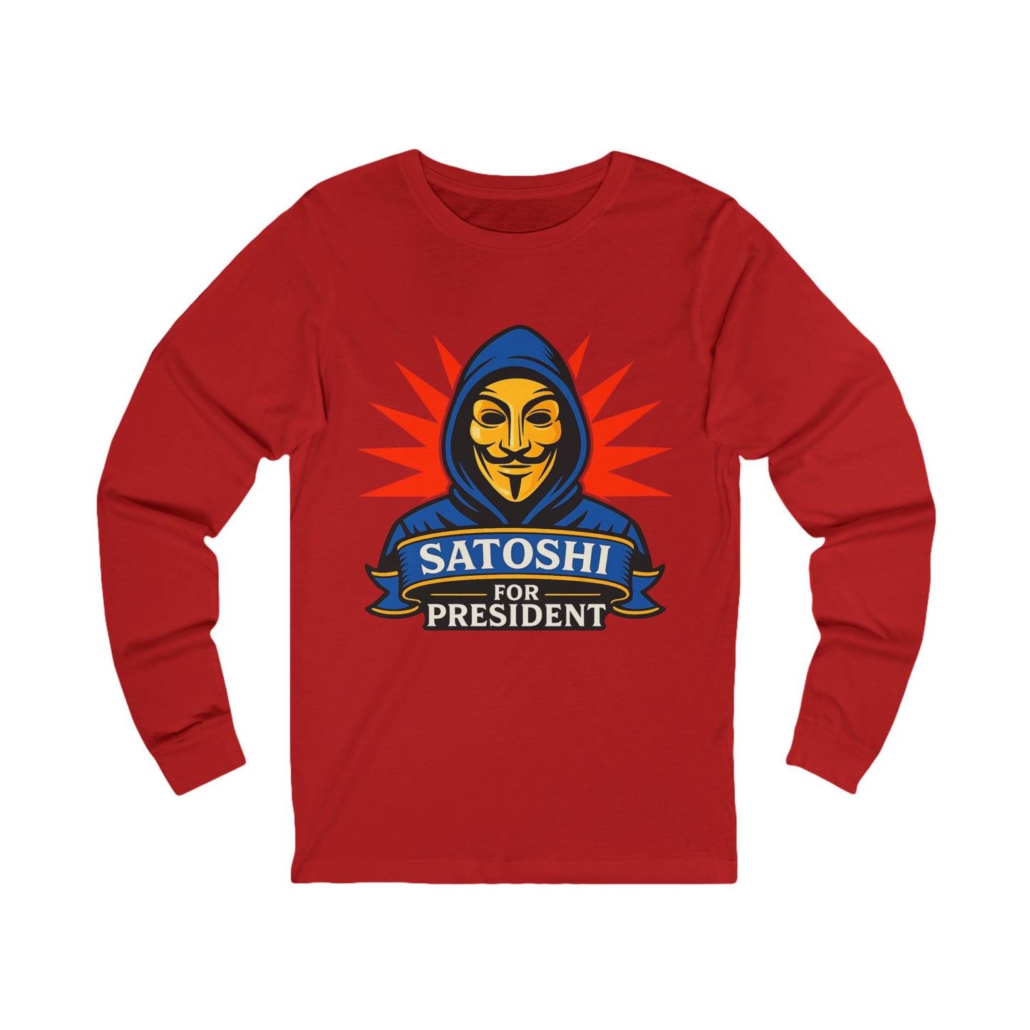 Unisex Jersey Long Sleeve Crypto Revolution: Satoshi Campaign Tee