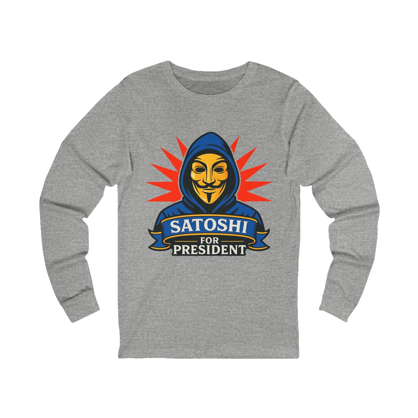 Unisex Jersey Long Sleeve Crypto Revolution: Satoshi Campaign Tee