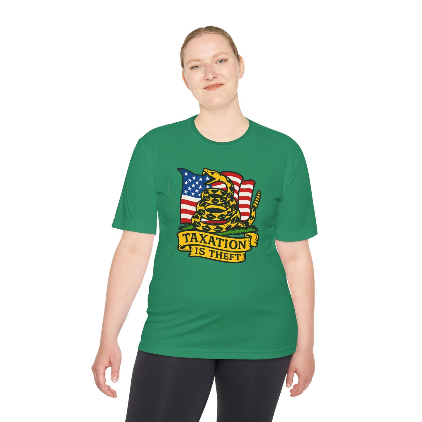 Unisex/Mens Wicking Tee Don't Tread on Me: Taxation Protest Tee