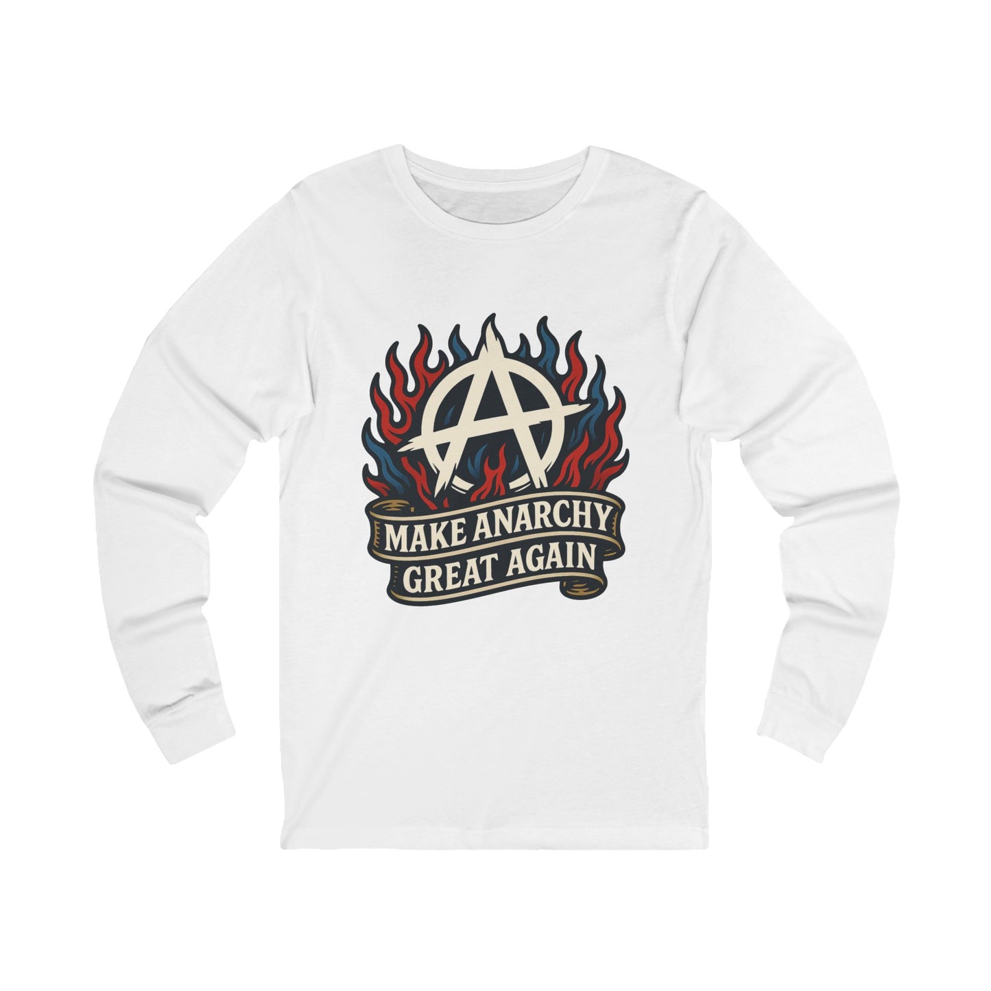 Unisex Jersey Long Sleeve Tee Anarchist Pride: Make Anarchy Great Again Tee