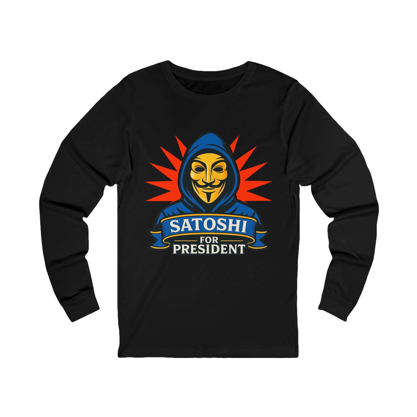 Unisex Jersey Long Sleeve Crypto Revolution: Satoshi Campaign Tee