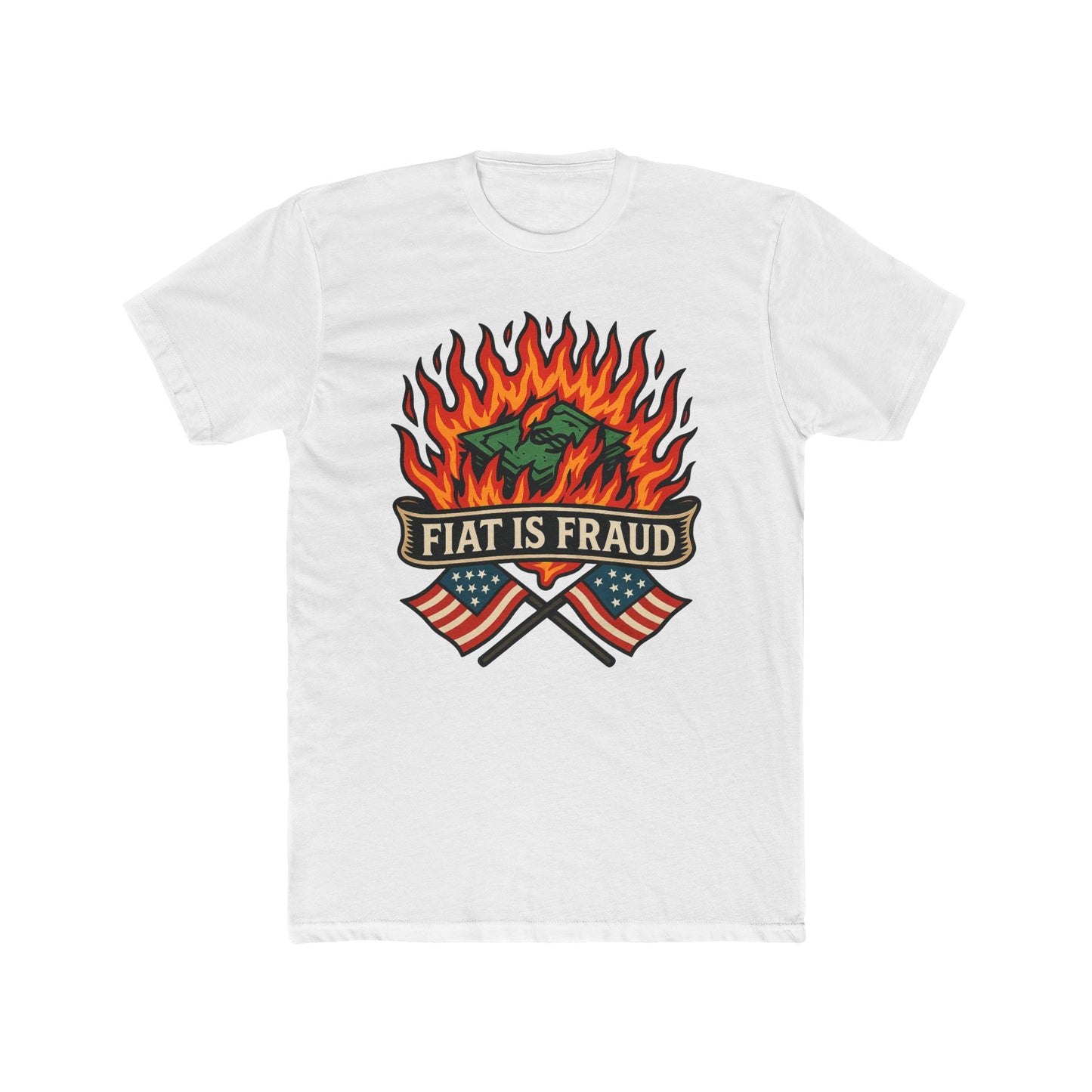 Unisex/Mens Burning Currency: Fiat Truth Tee