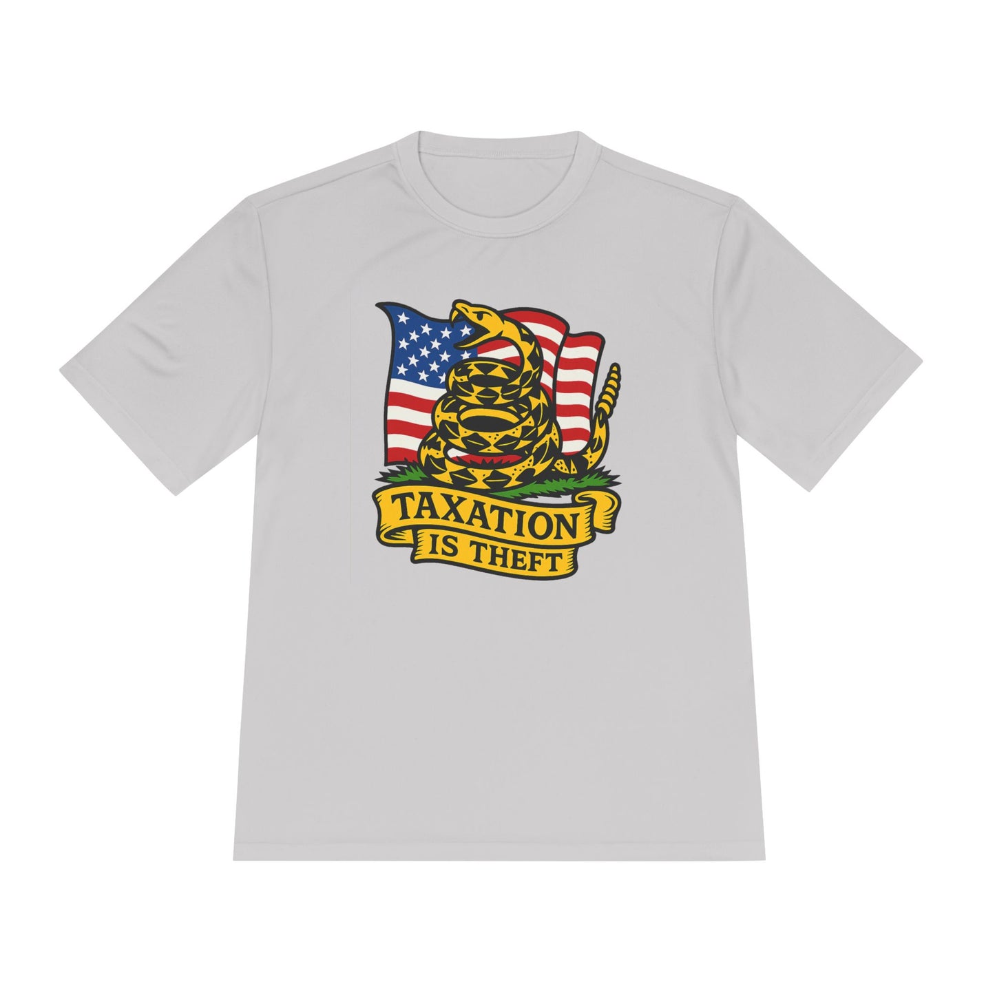 Unisex/Mens Wicking Tee Don't Tread on Me: Taxation Protest Tee